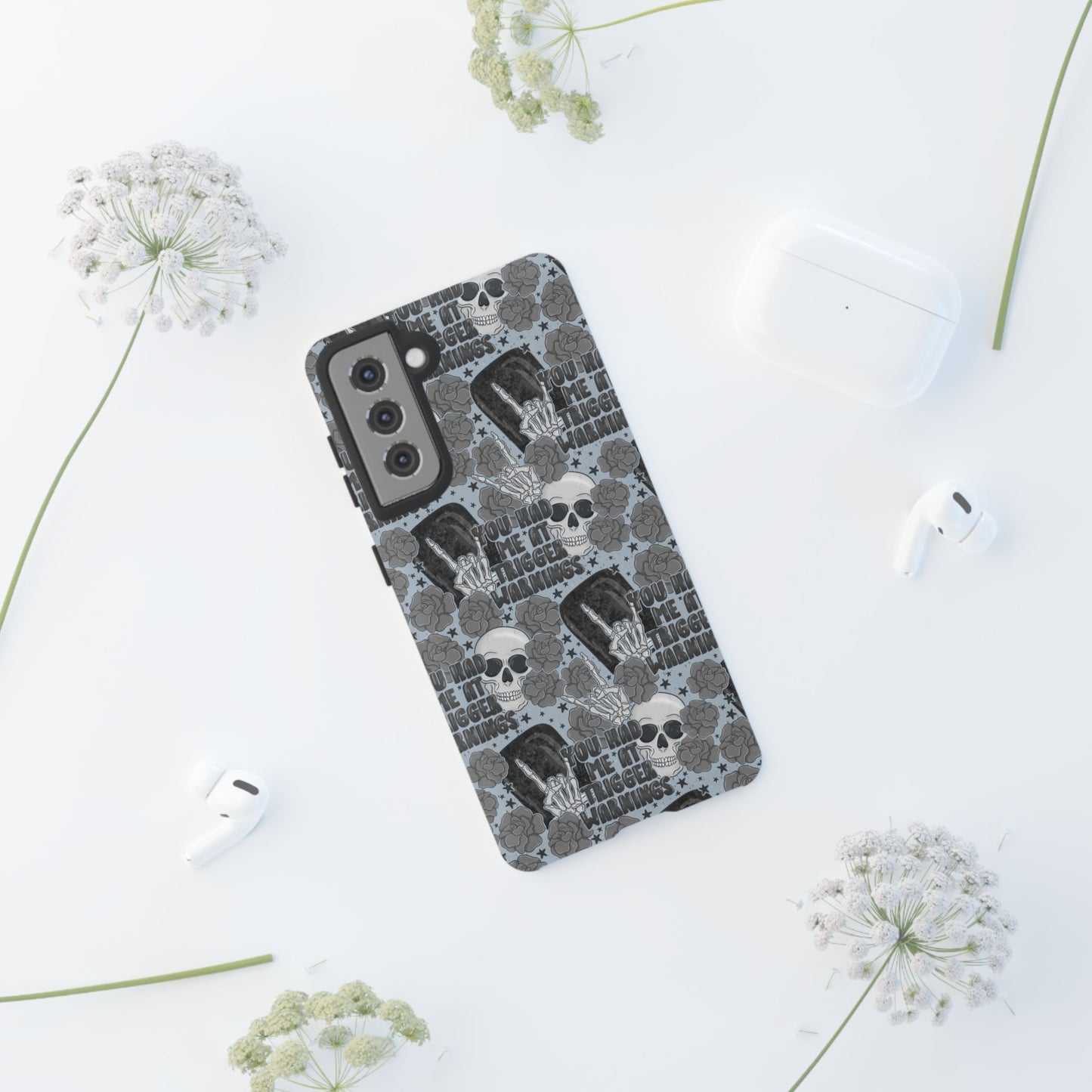 Trigger Warning Tough Phone Case | Shockproof | Samsung Case | Google Case | Bookish