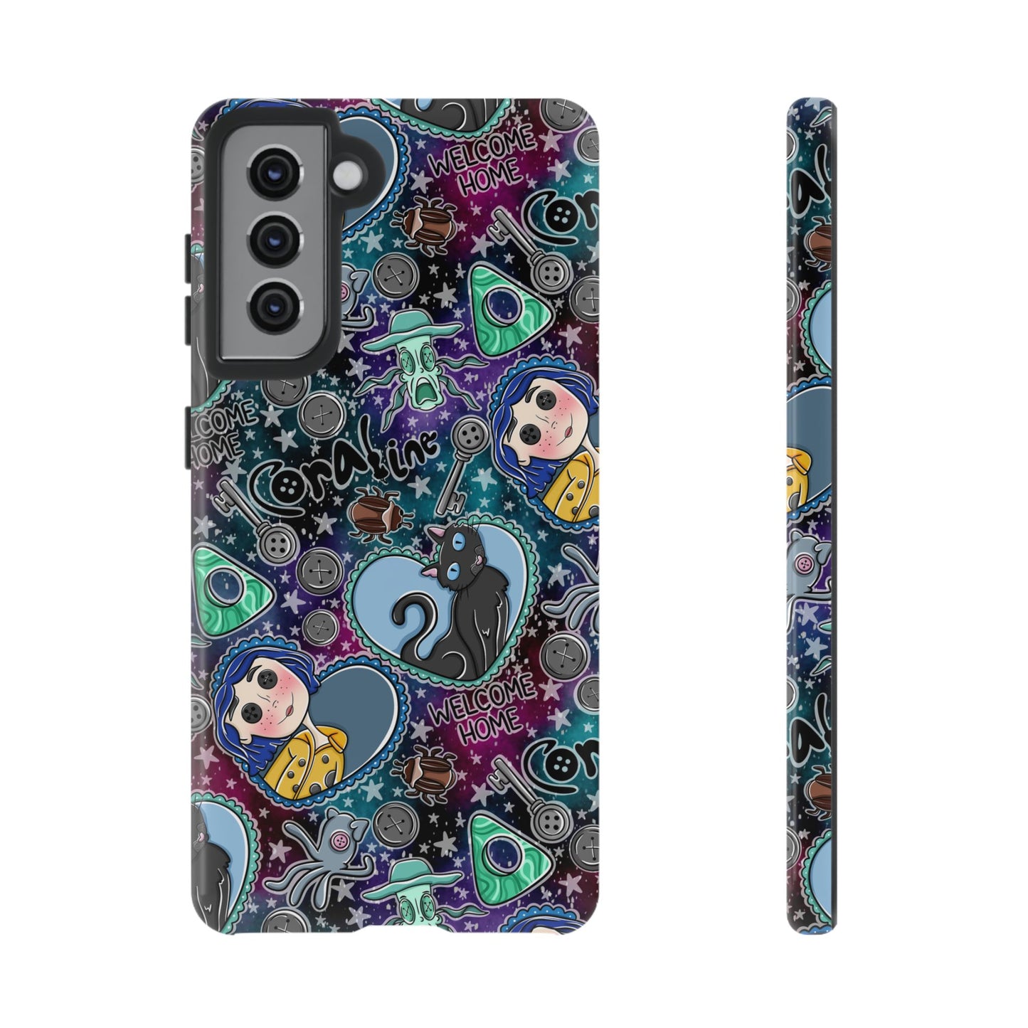 Button Girl Tough Phone Case | Shockproof | Samsung Case | Google Case |