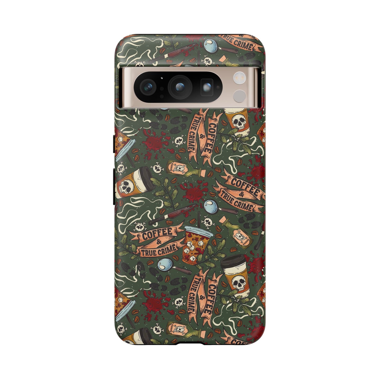 Coffee & True Crime Tough Phone Case | Shockproof | Samsung Case | Google Case | Bookish