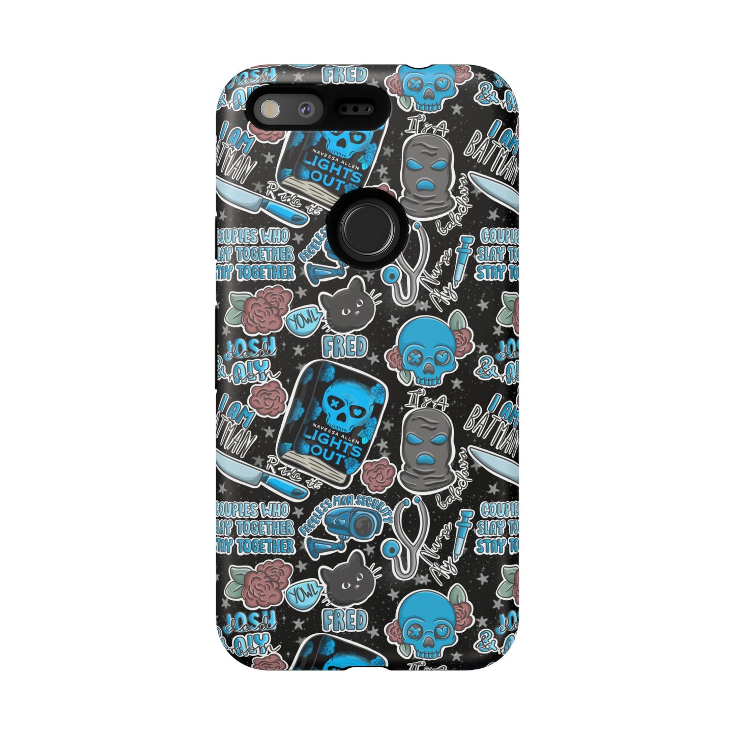 Lights Out Tough Phone Case | Shockproof | Samsung Case | Google Case | Bookish