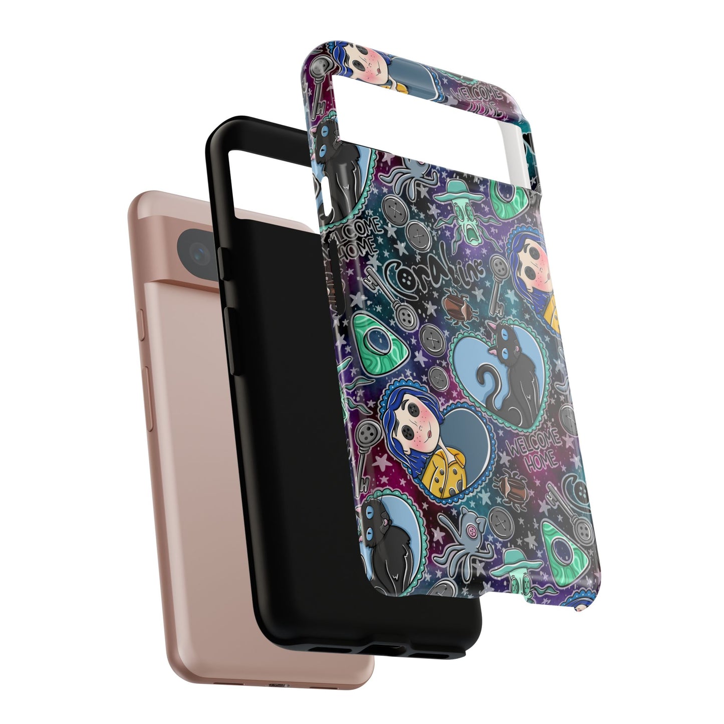 Button Girl Tough Phone Case | Shockproof | Samsung Case | Google Case |