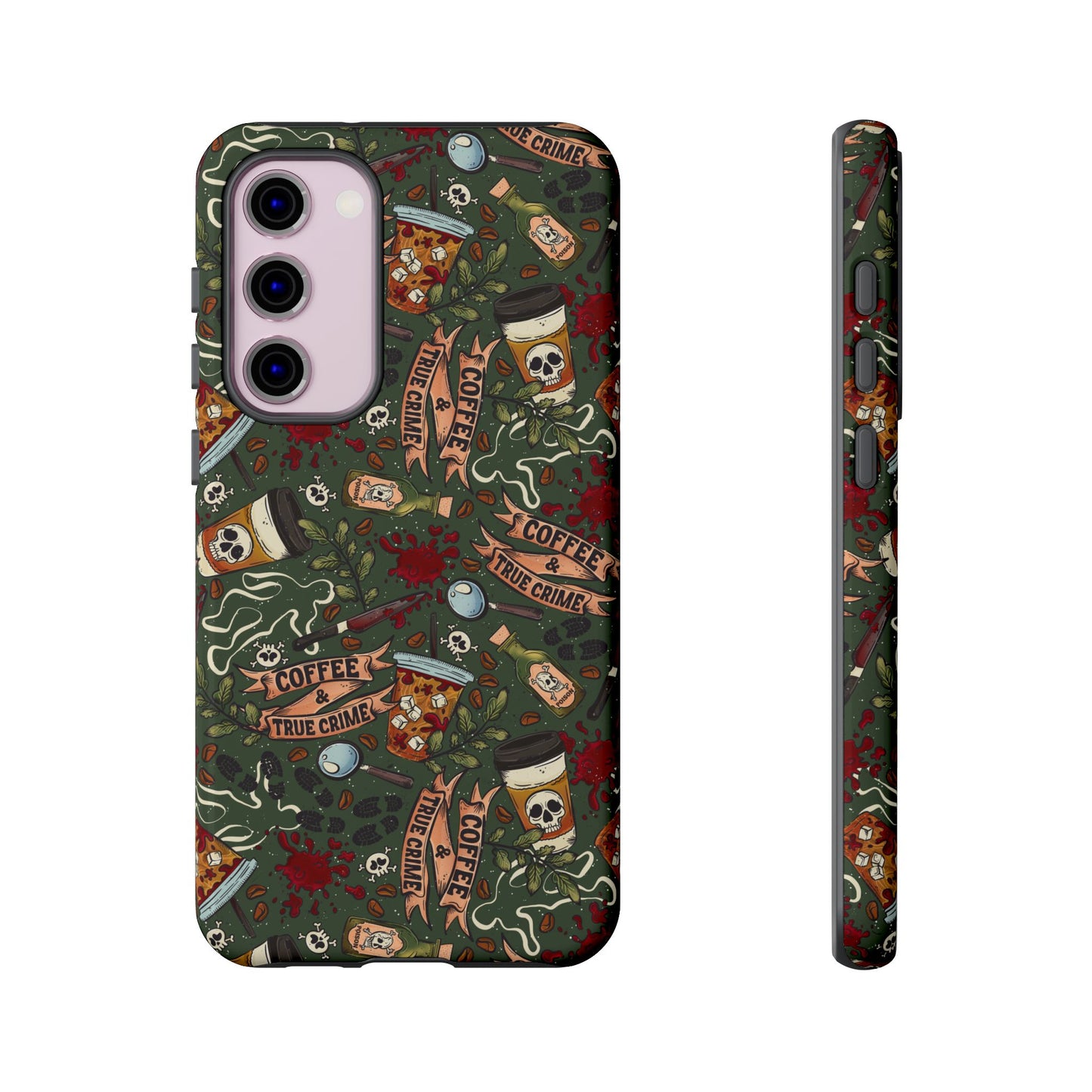 Coffee & True Crime Tough Phone Case | Shockproof | Samsung Case | Google Case | Bookish