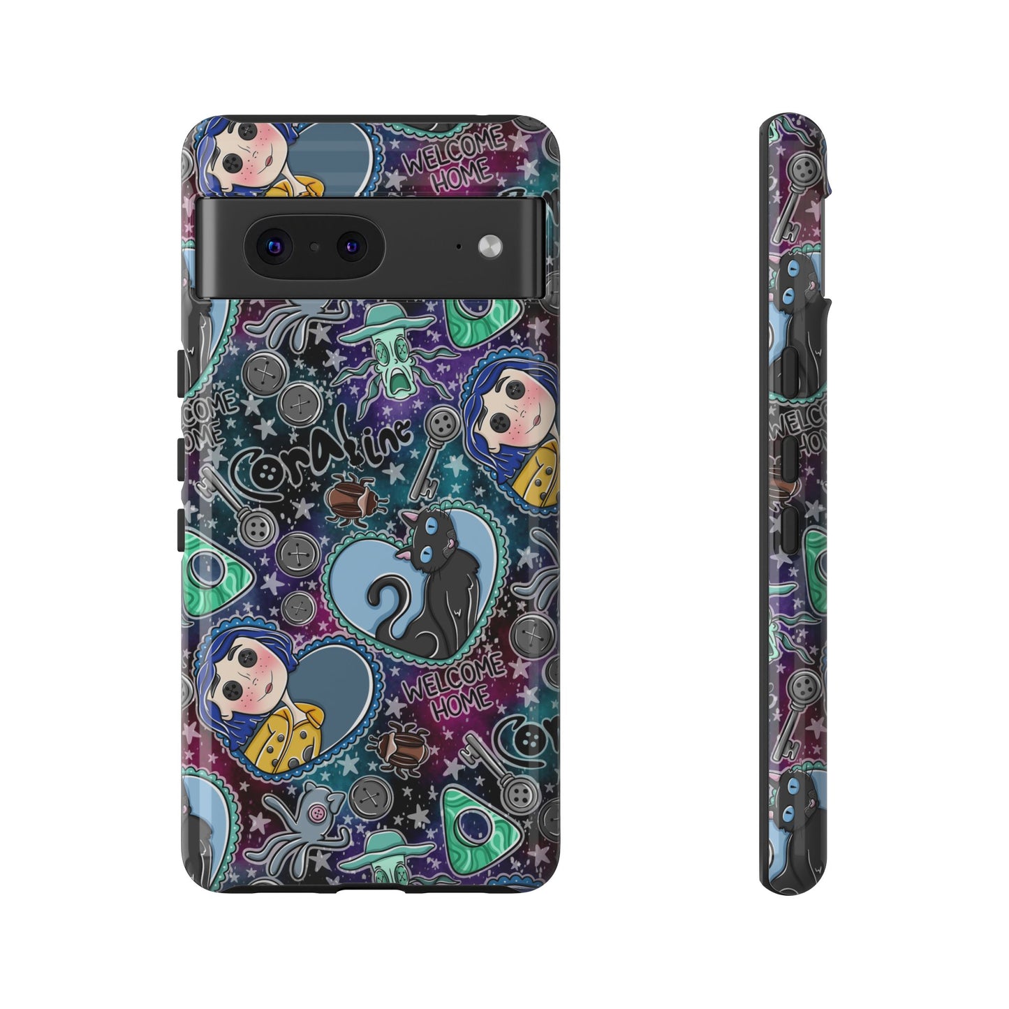 Button Girl Tough Phone Case | Shockproof | Samsung Case | Google Case |