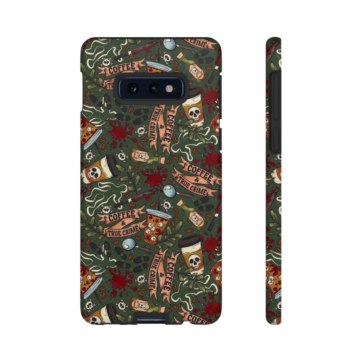 Coffee & True Crime Tough Phone Case | Shockproof | Samsung Case | Google Case | Bookish