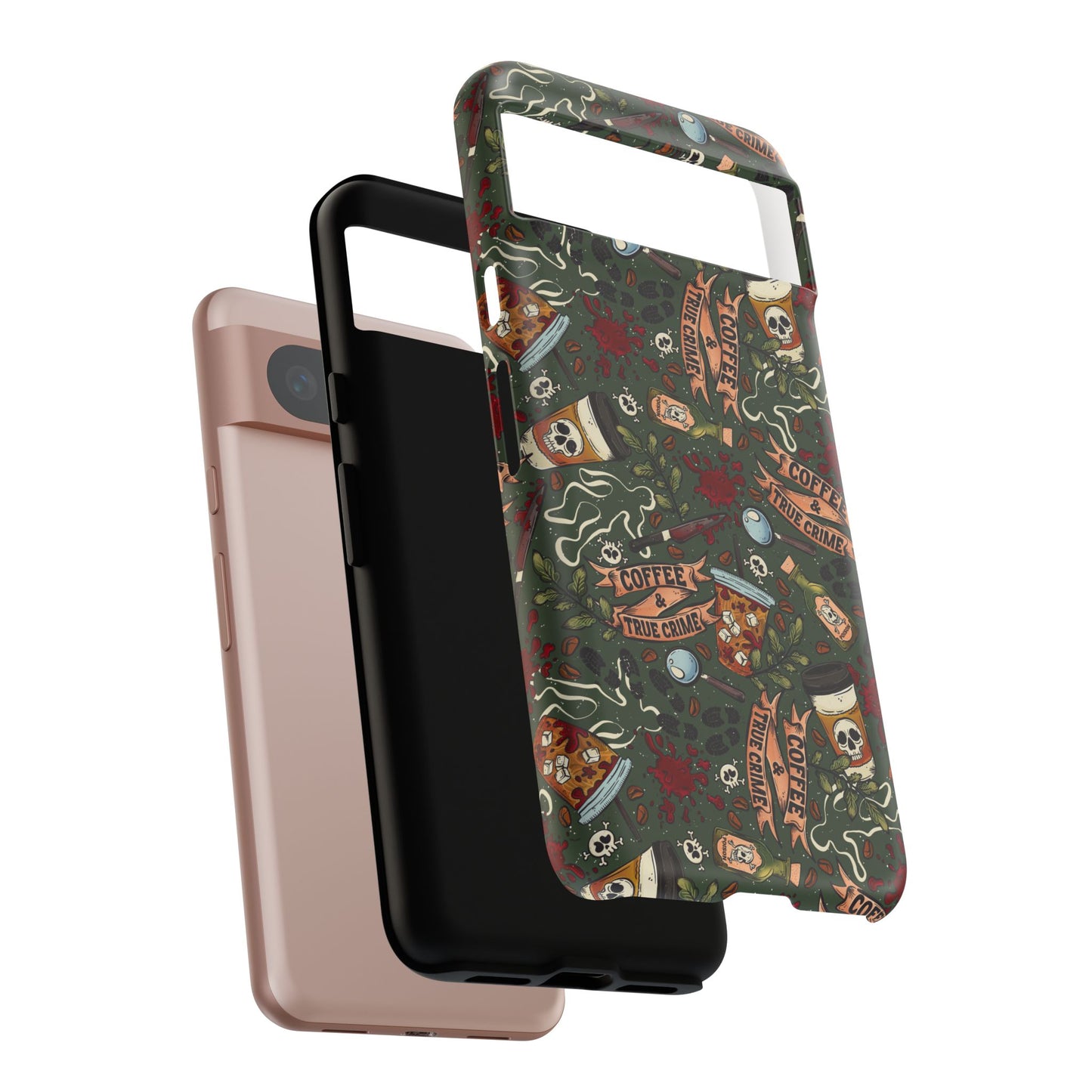 Coffee & True Crime Tough Phone Case | Shockproof | Samsung Case | Google Case | Bookish