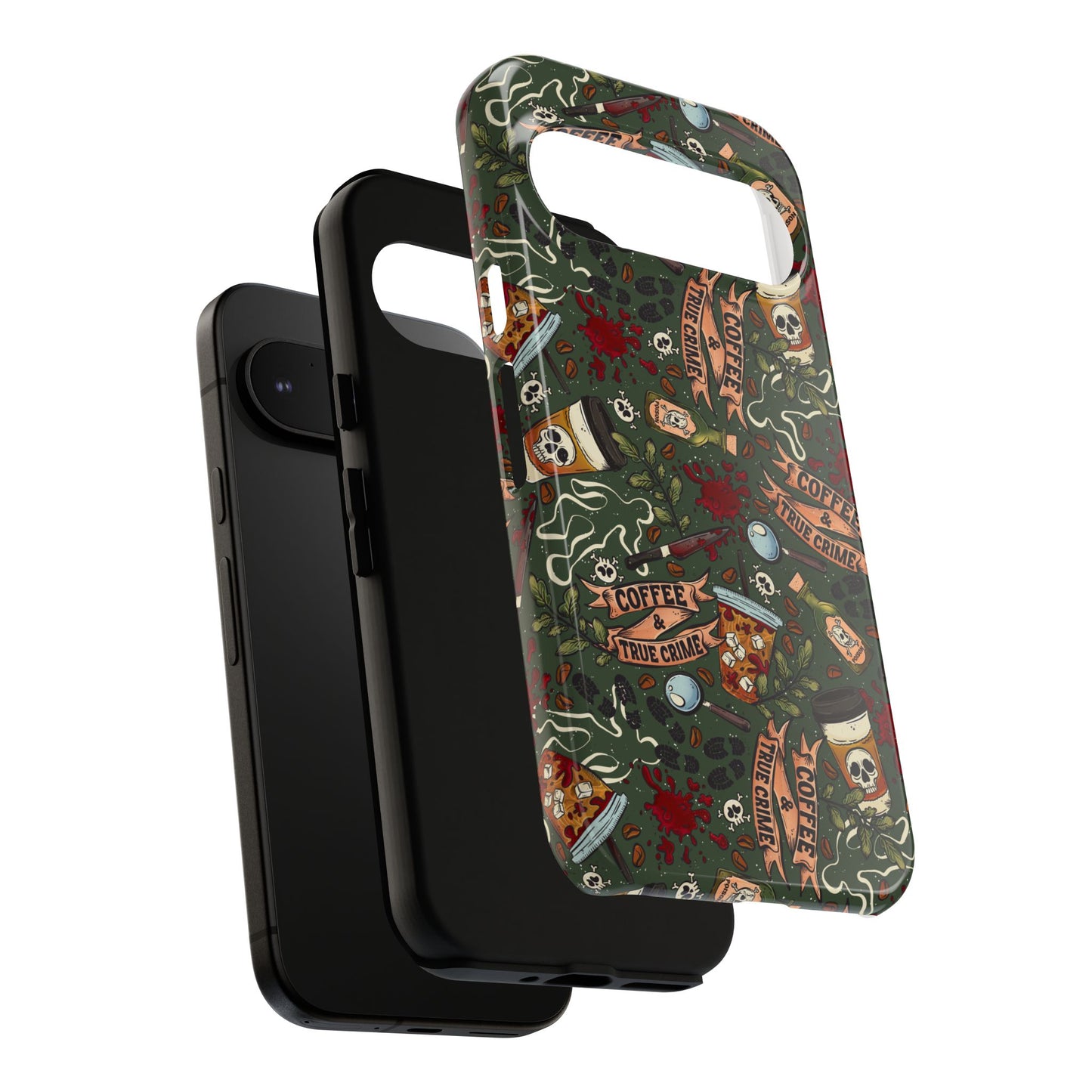 Coffee & True Crime Tough Phone Case | Shockproof | Samsung Case | Google Case | Bookish