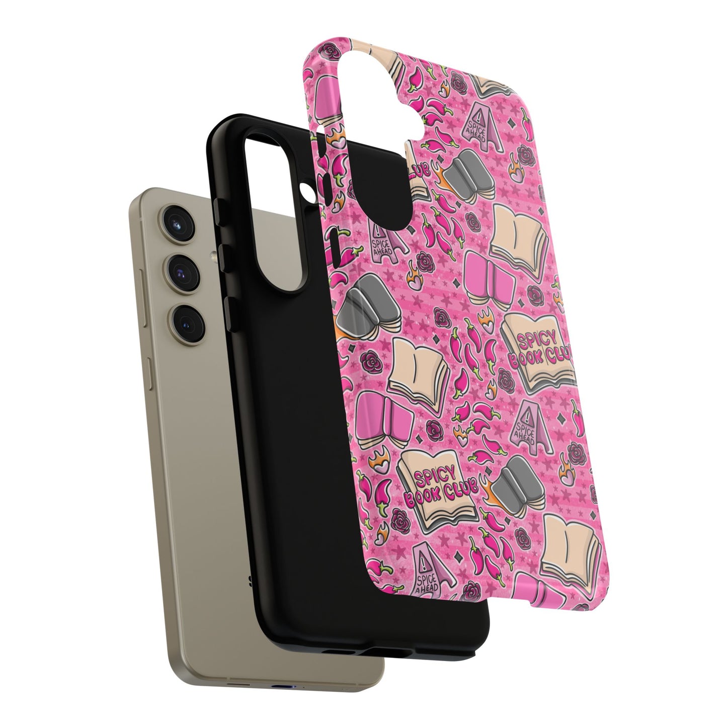 Spicy Book Club Tough Phone Case | Shockproof | Samsung Case | Google Case | Bookish