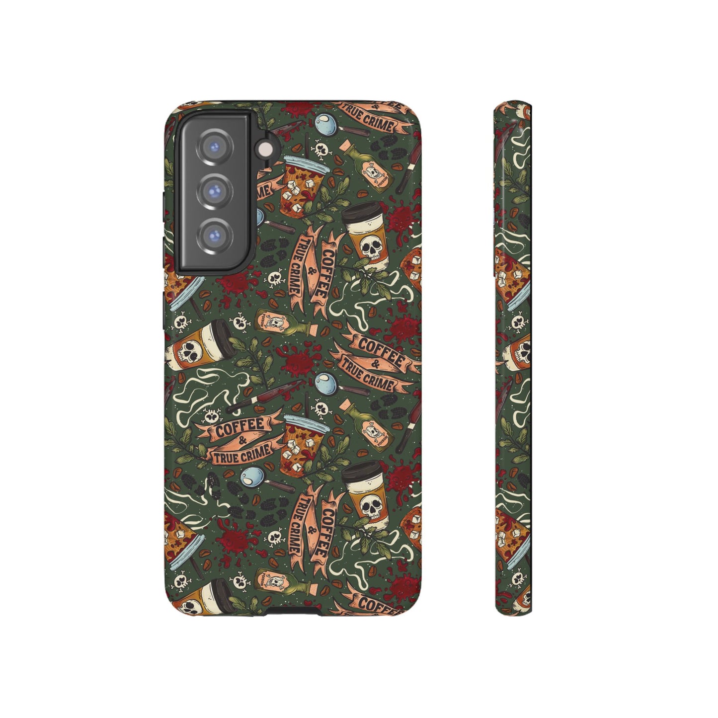 Coffee & True Crime Tough Phone Case | Shockproof | Samsung Case | Google Case | Bookish