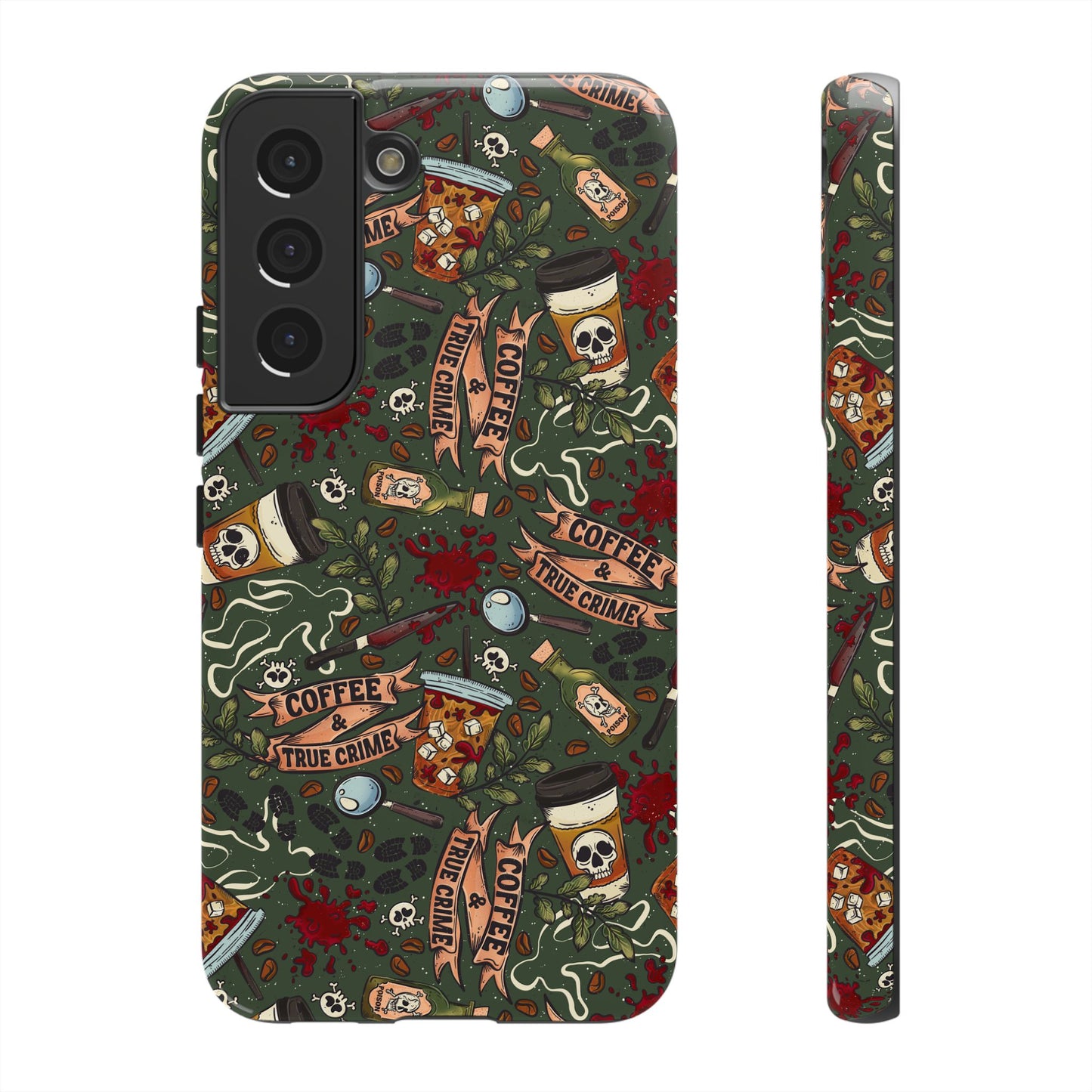 Coffee & True Crime Tough Phone Case | Shockproof | Samsung Case | Google Case | Bookish