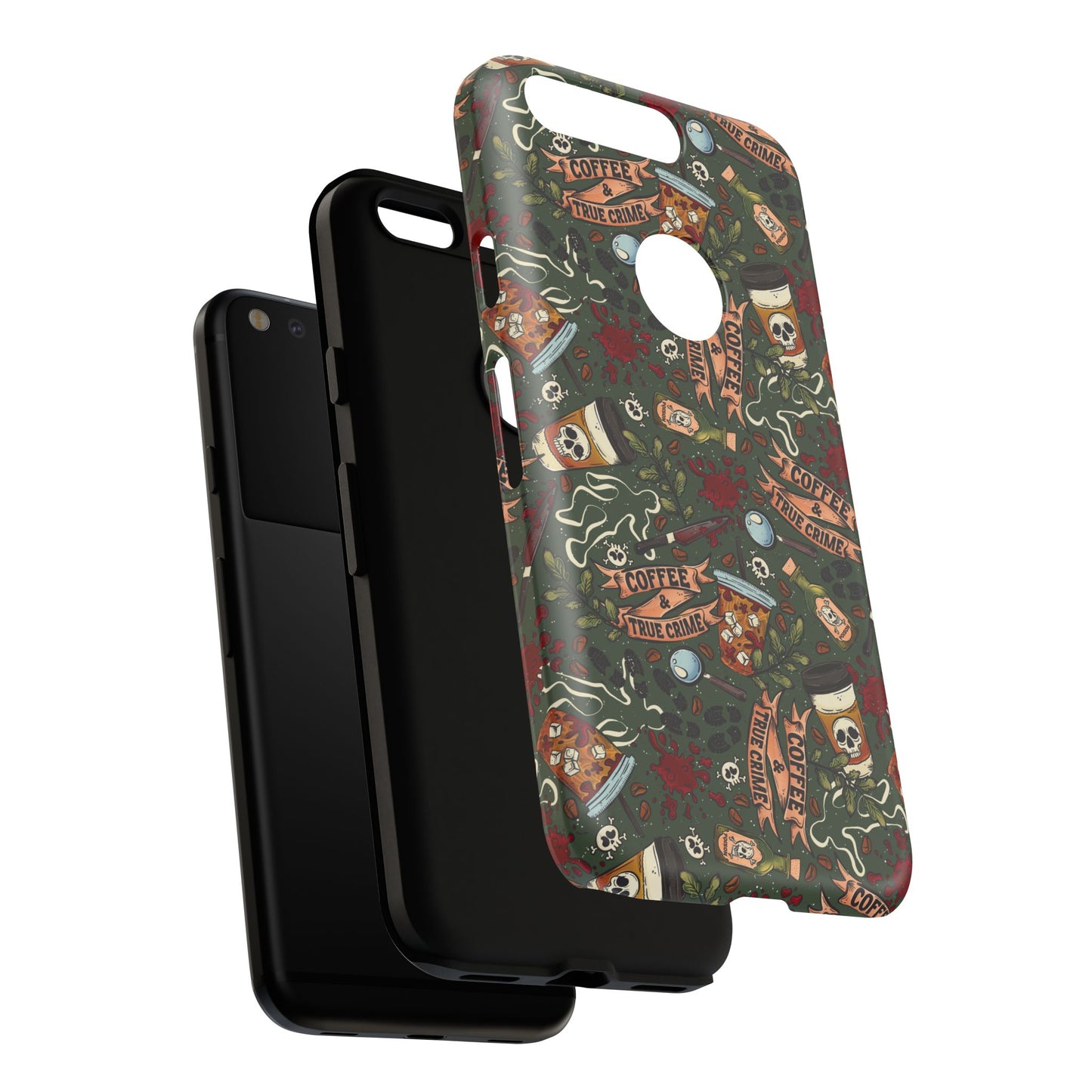 Coffee & True Crime Tough Phone Case | Shockproof | Samsung Case | Google Case | Bookish