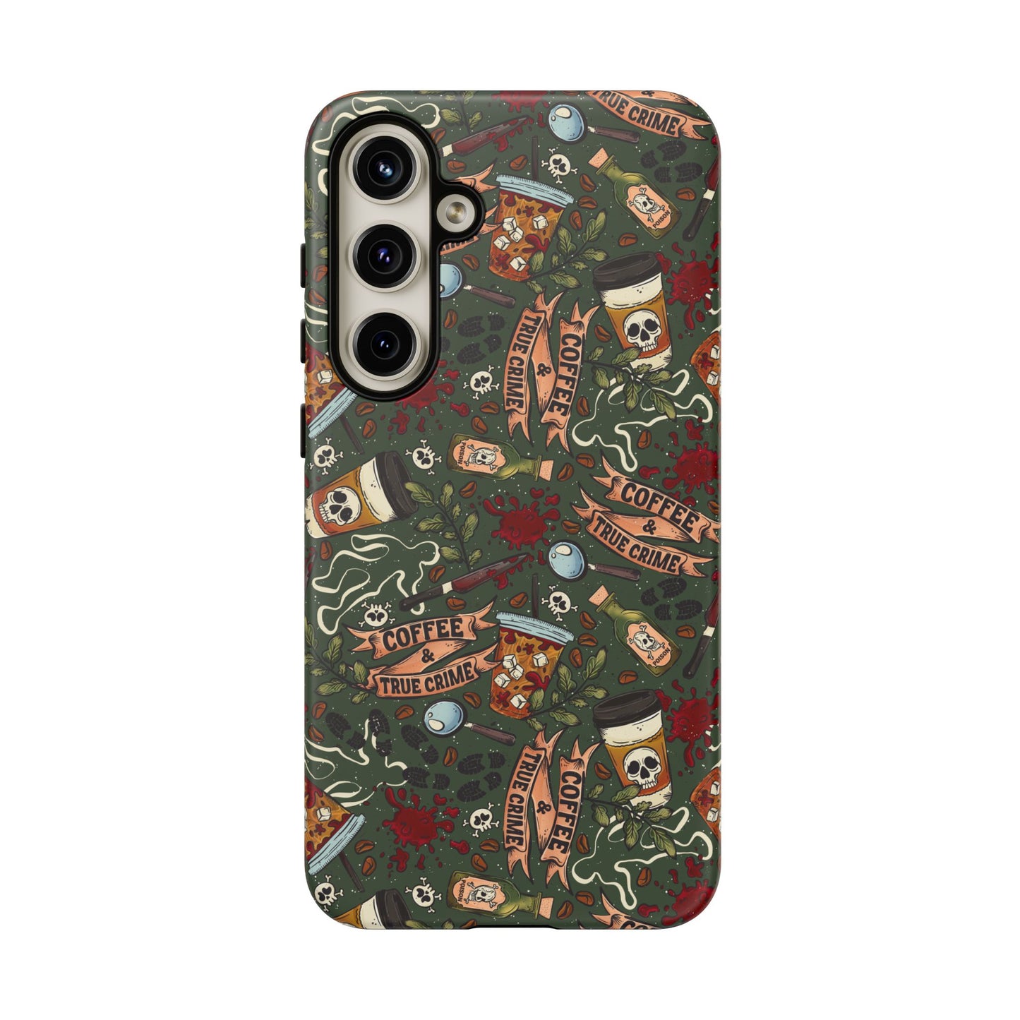Coffee & True Crime Tough Phone Case | Shockproof | Samsung Case | Google Case | Bookish
