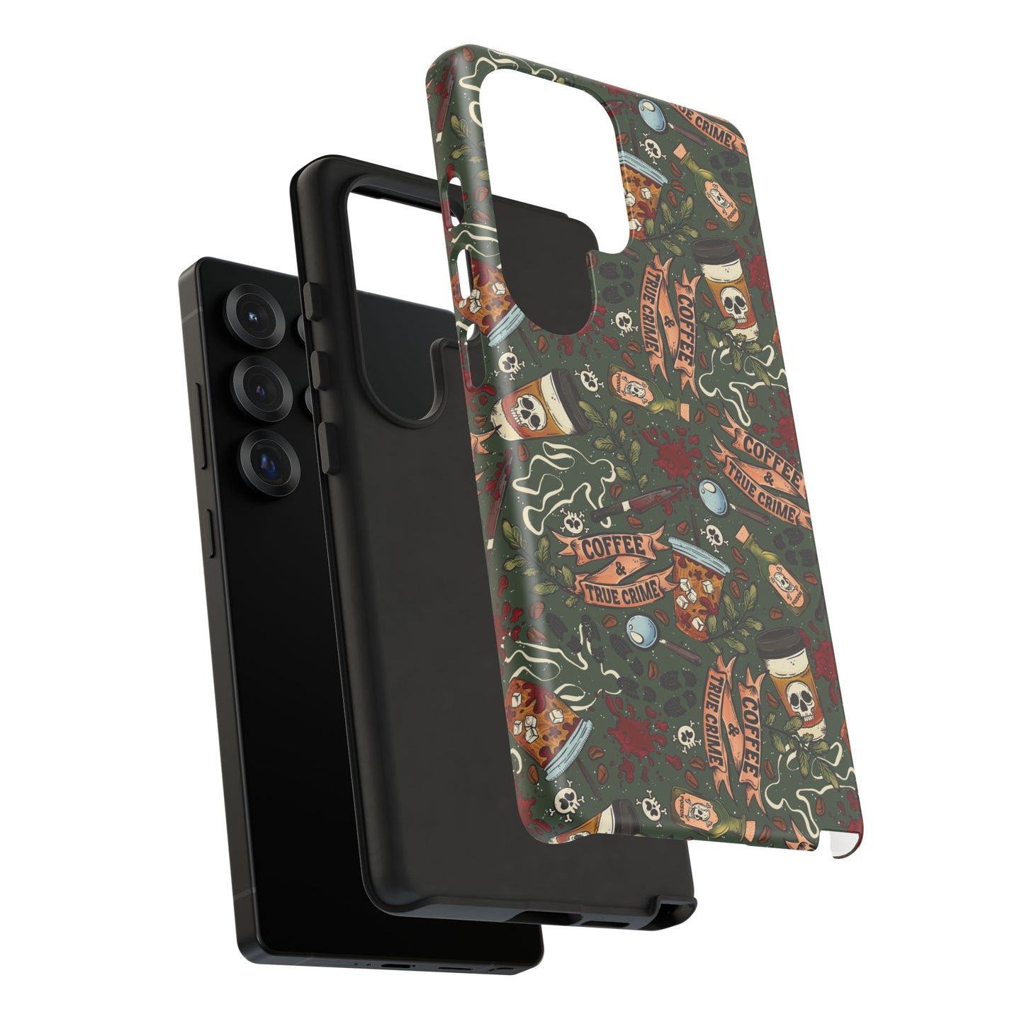 Coffee & True Crime Tough Phone Case | Shockproof | Samsung Case | Google Case | Bookish