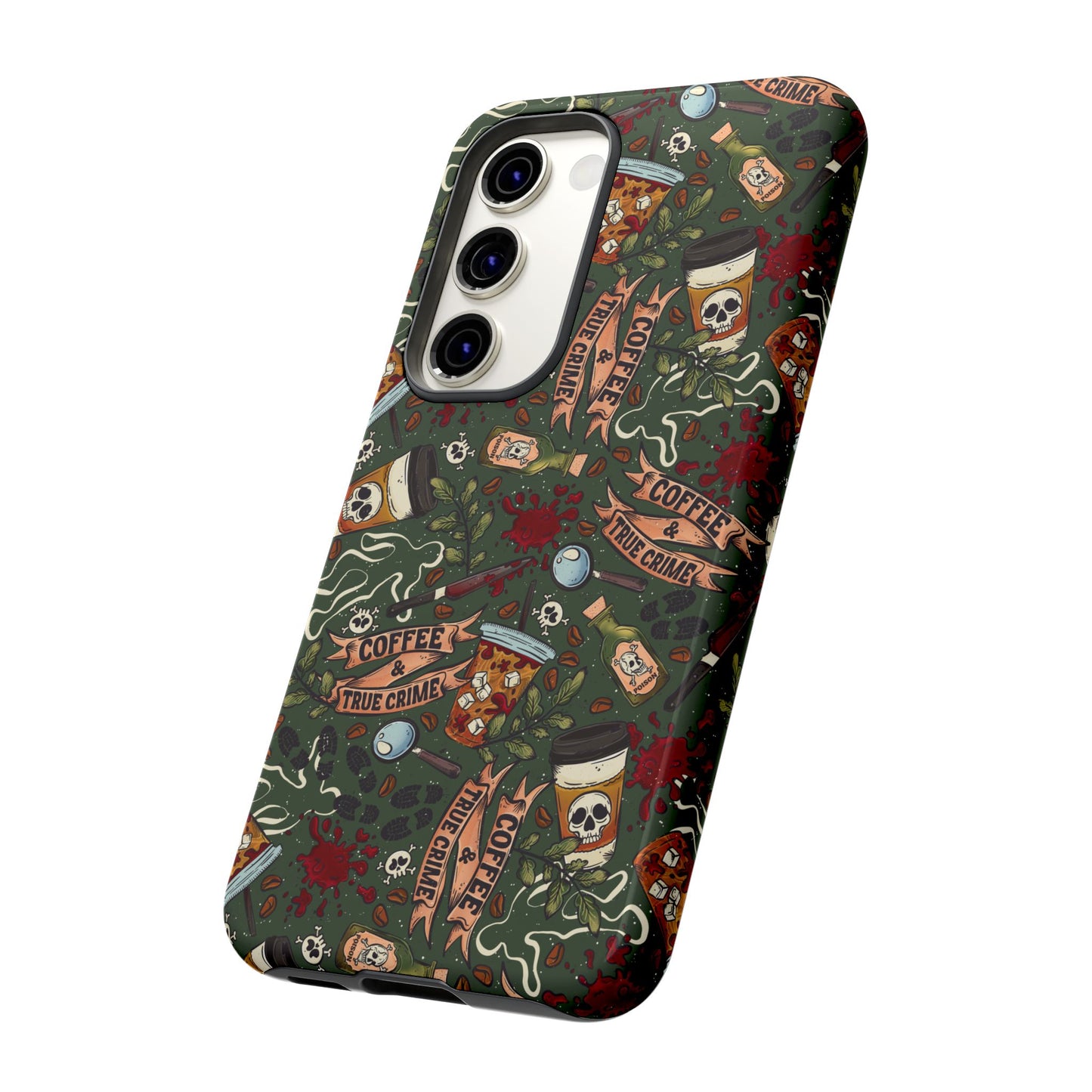 Coffee & True Crime Tough Phone Case | Shockproof | Samsung Case | Google Case | Bookish