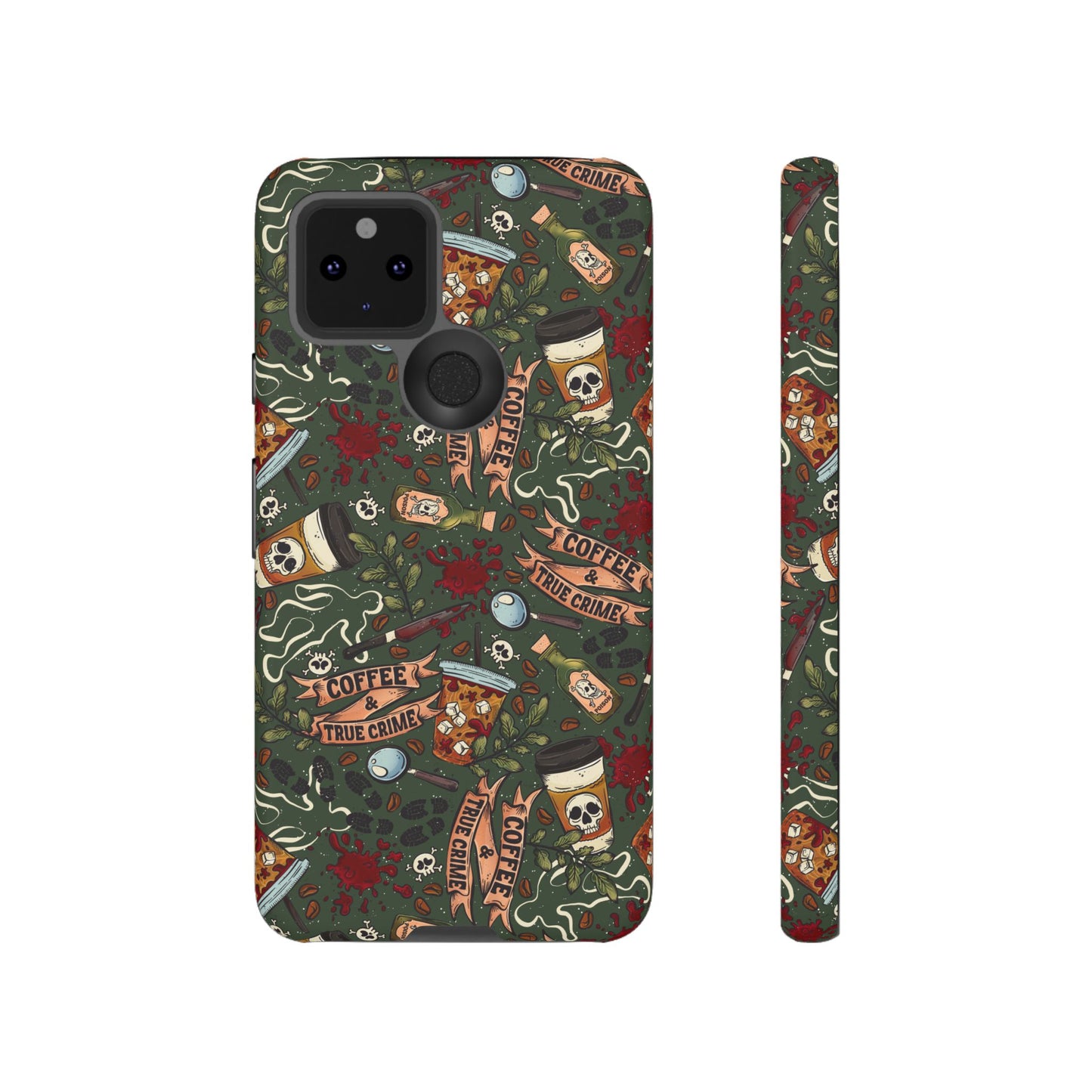 Coffee & True Crime Tough Phone Case | Shockproof | Samsung Case | Google Case | Bookish