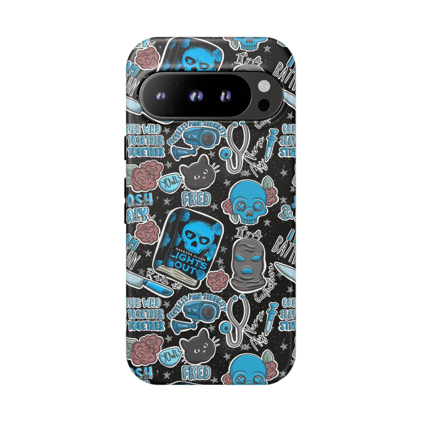 Lights Out Tough Phone Case | Shockproof | Samsung Case | Google Case | Bookish