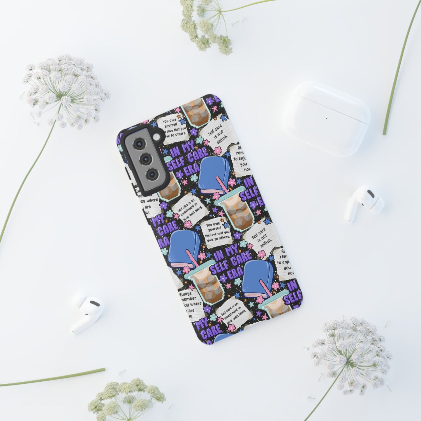 Self Care Tough Phone Case | Shockproof | Samsung Case | Google Case | Bookish
