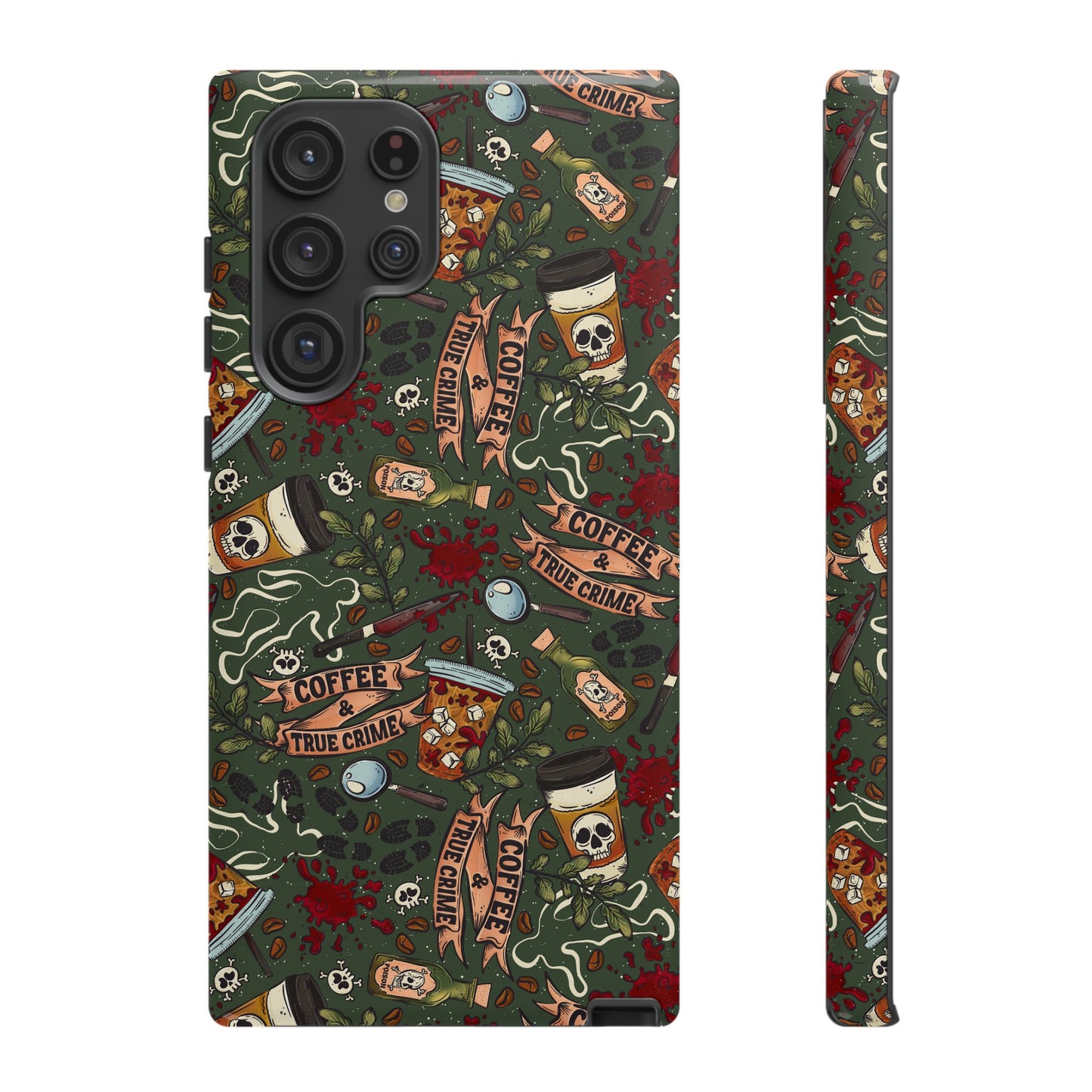 Coffee & True Crime Tough Phone Case | Shockproof | Samsung Case | Google Case | Bookish