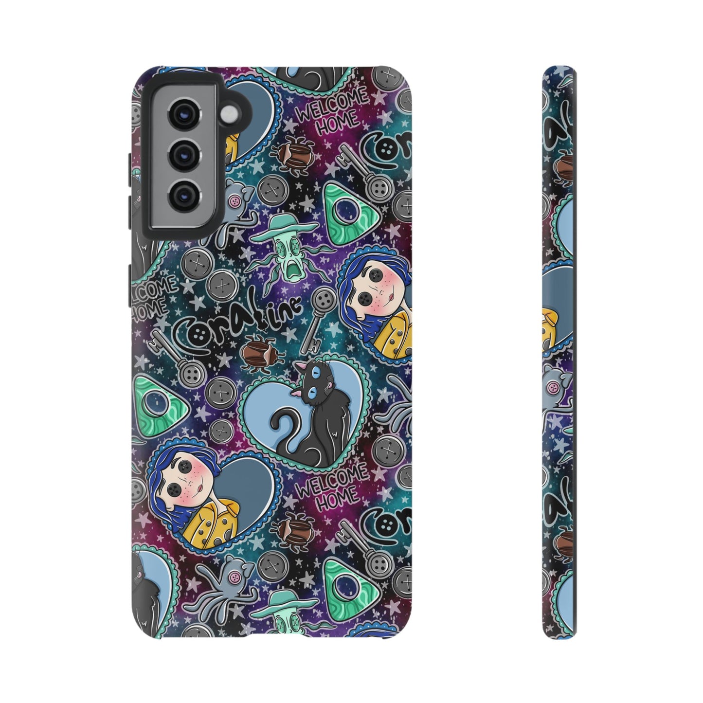 Button Girl Tough Phone Case | Shockproof | Samsung Case | Google Case |