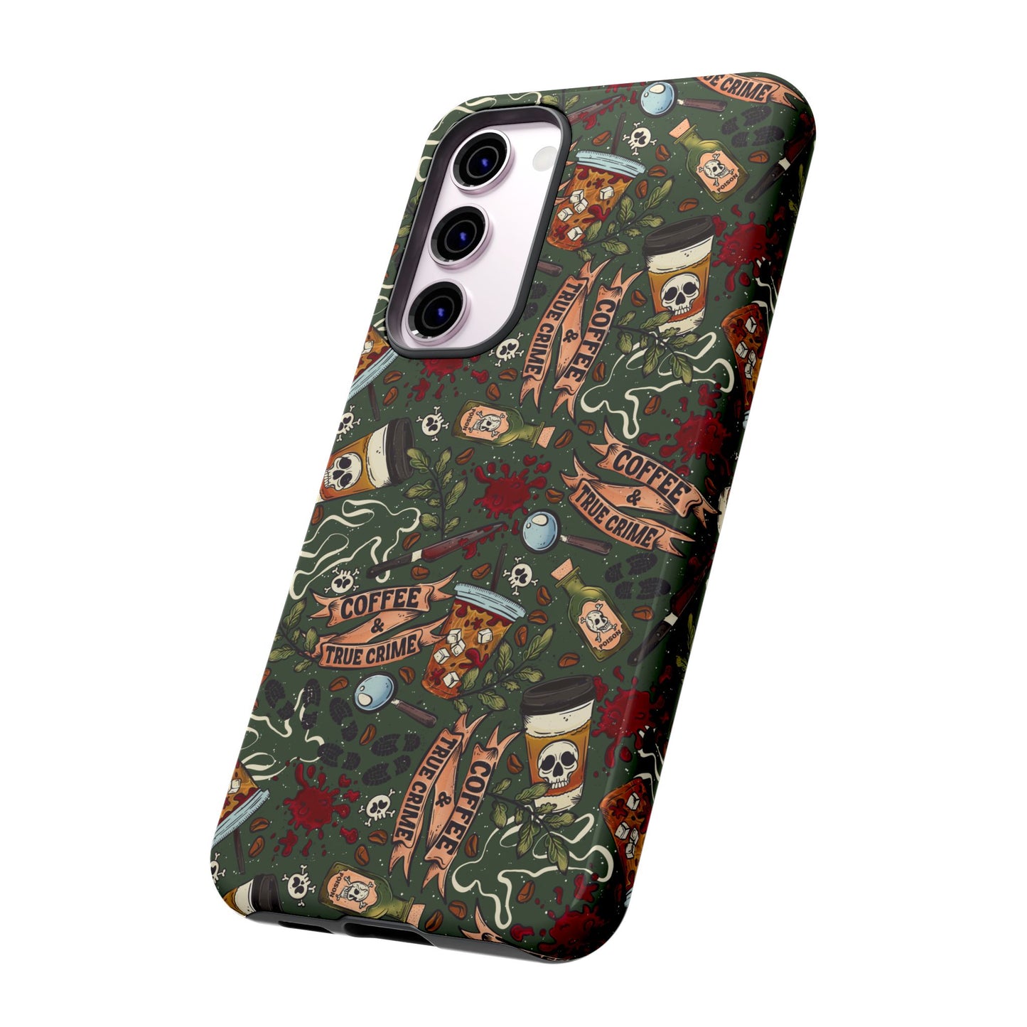 Coffee & True Crime Tough Phone Case | Shockproof | Samsung Case | Google Case | Bookish