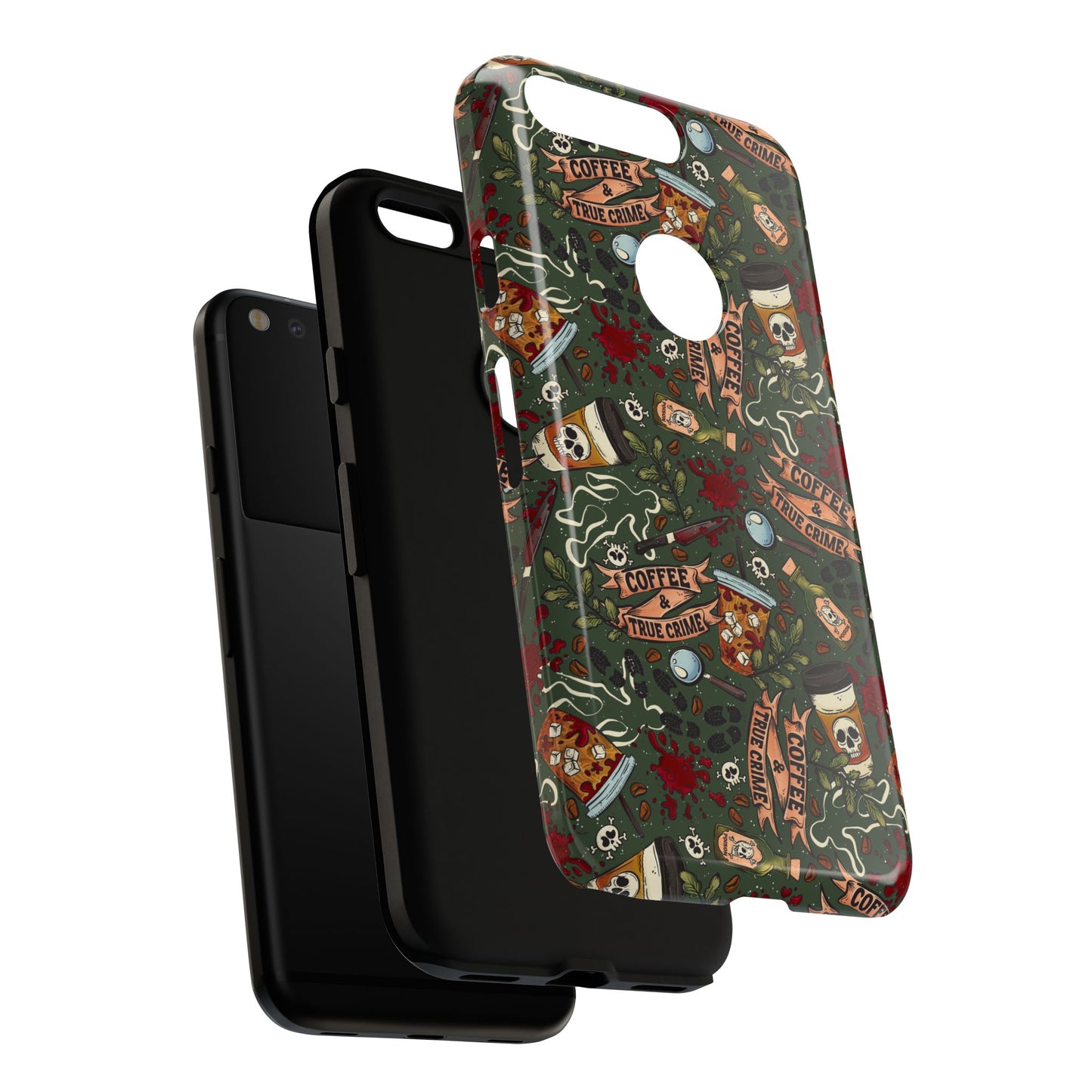 Coffee & True Crime Tough Phone Case | Shockproof | Samsung Case | Google Case | Bookish