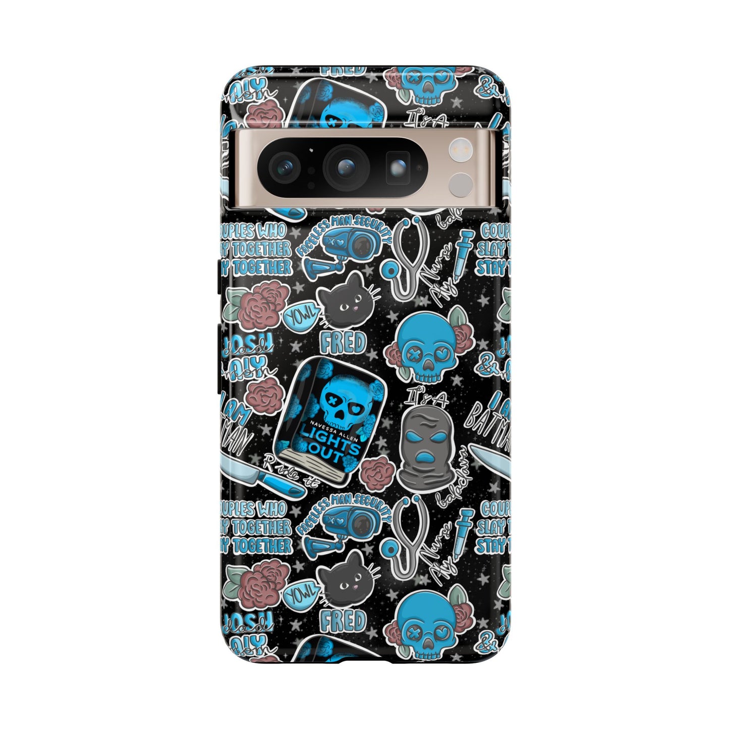 Lights Out Tough Phone Case | Shockproof | Samsung Case | Google Case | Bookish