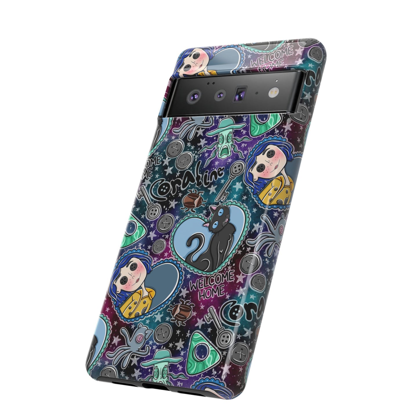 Button Girl Tough Phone Case | Shockproof | Samsung Case | Google Case |