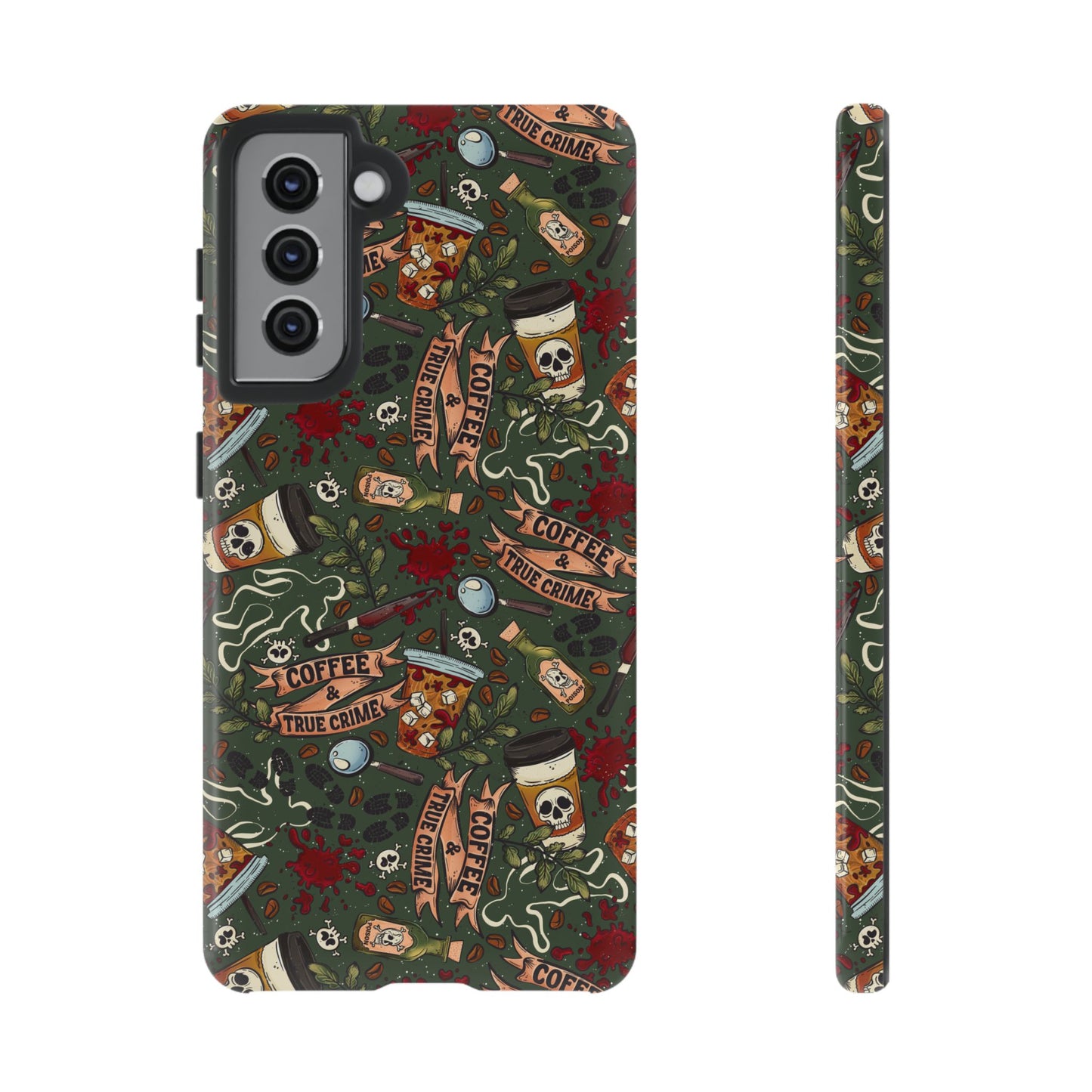 Coffee & True Crime Tough Phone Case | Shockproof | Samsung Case | Google Case | Bookish