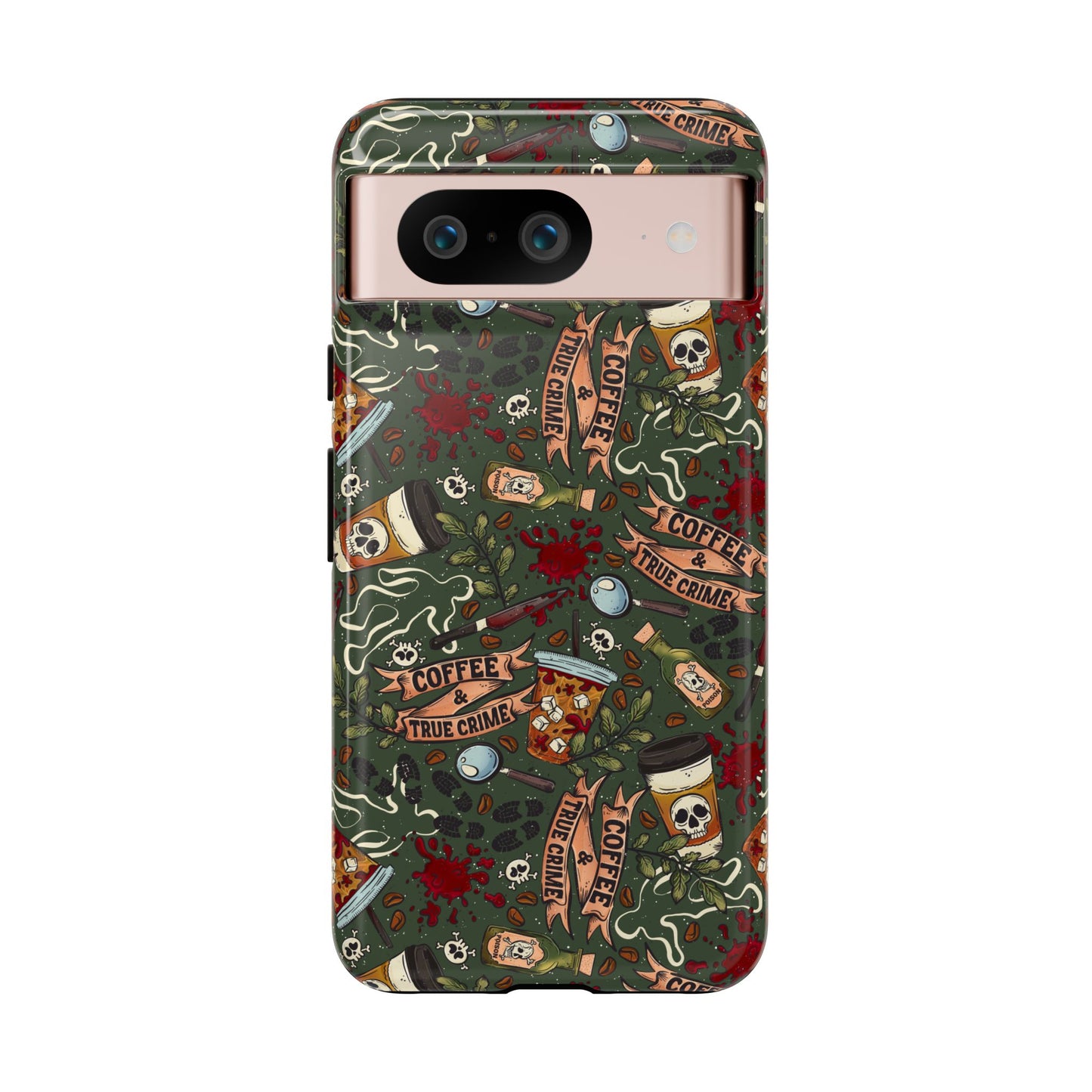 Coffee & True Crime Tough Phone Case | Shockproof | Samsung Case | Google Case | Bookish