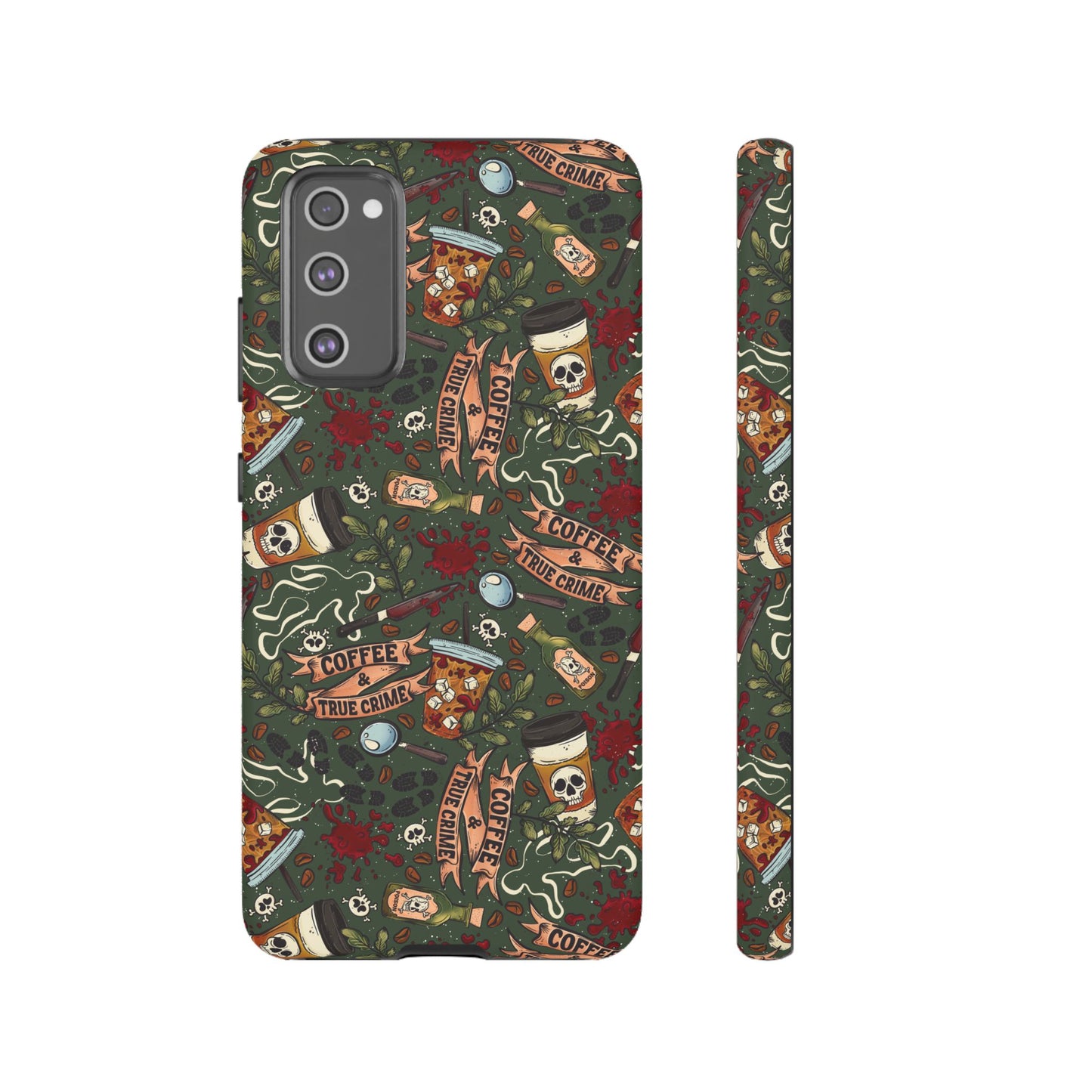 Coffee & True Crime Tough Phone Case | Shockproof | Samsung Case | Google Case | Bookish
