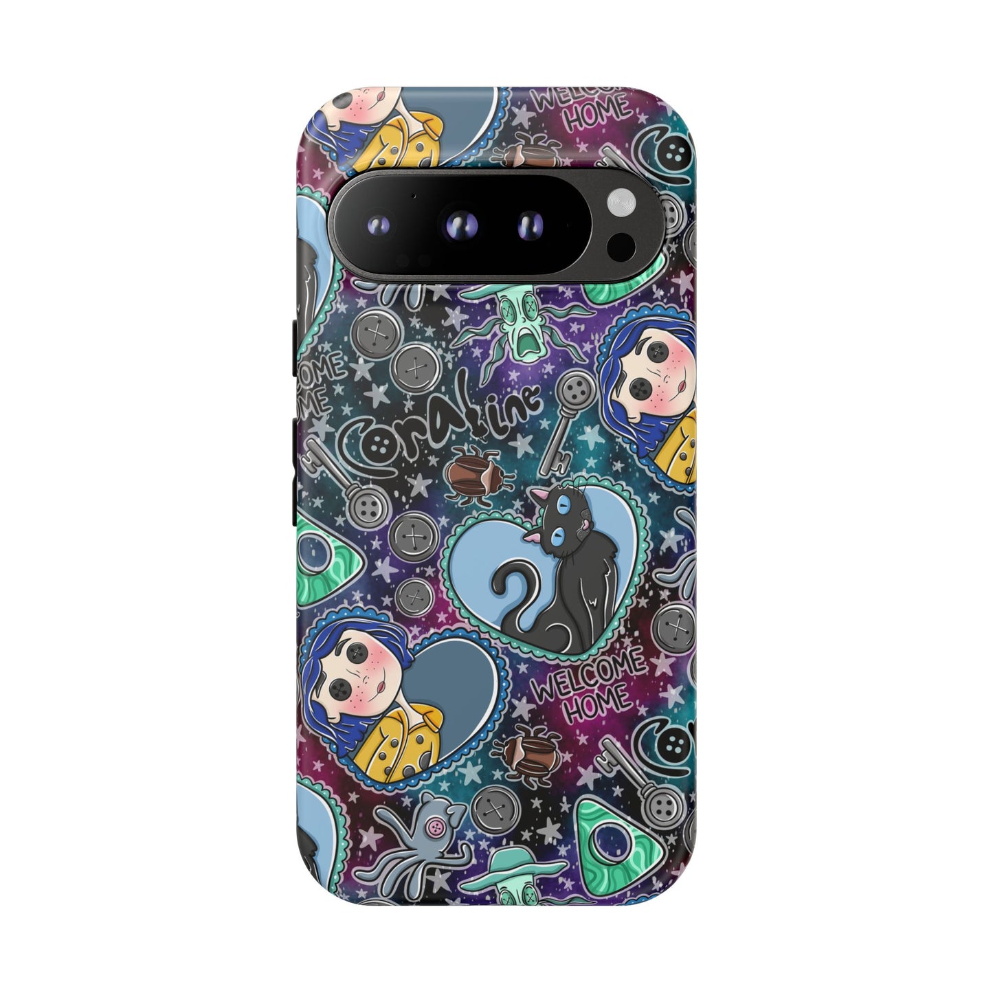 Button Girl Tough Phone Case | Shockproof | Samsung Case | Google Case |