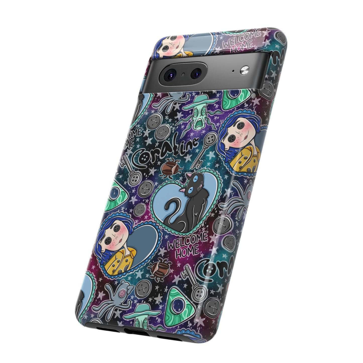 Button Girl Tough Phone Case | Shockproof | Samsung Case | Google Case |