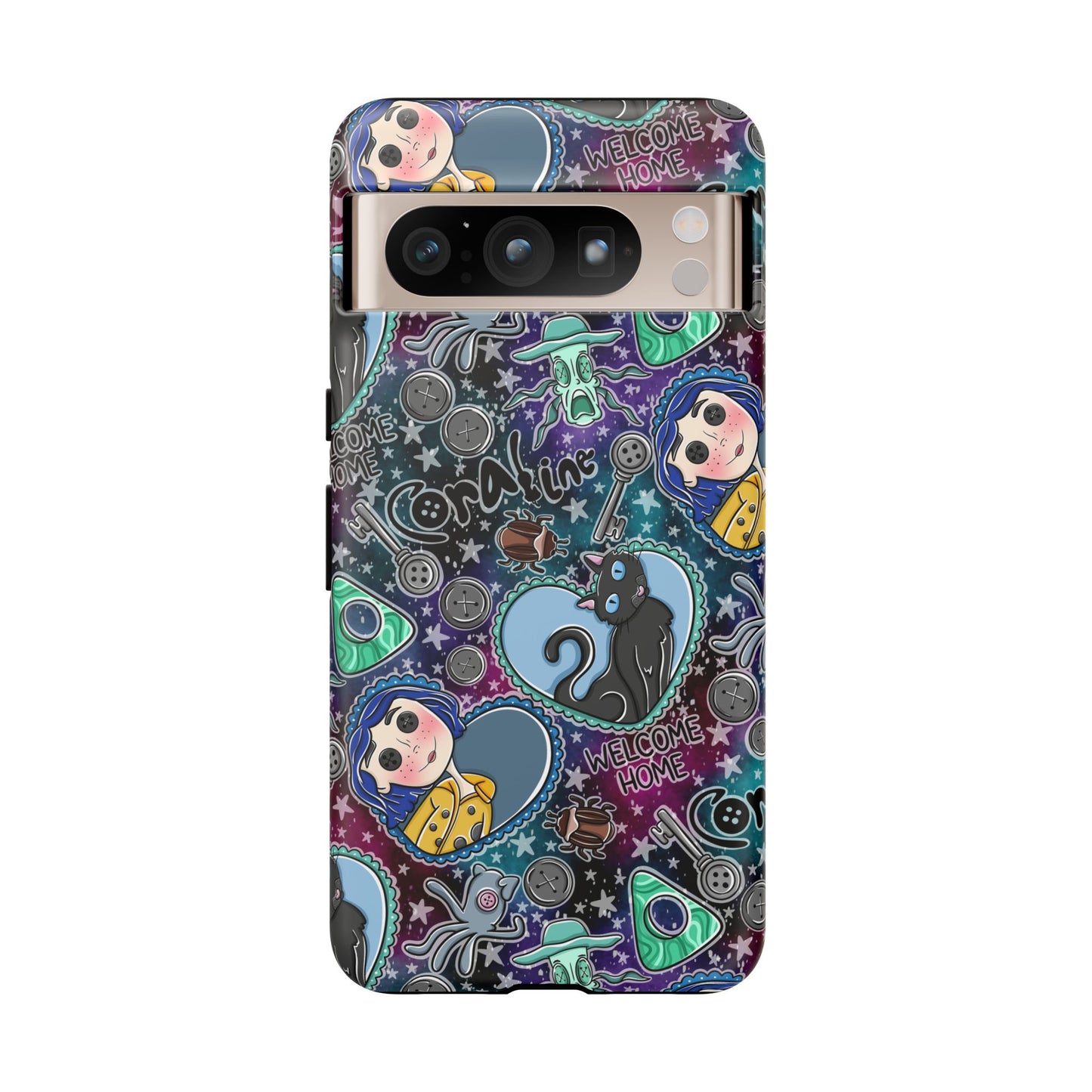 Button Girl Tough Phone Case | Shockproof | Samsung Case | Google Case |