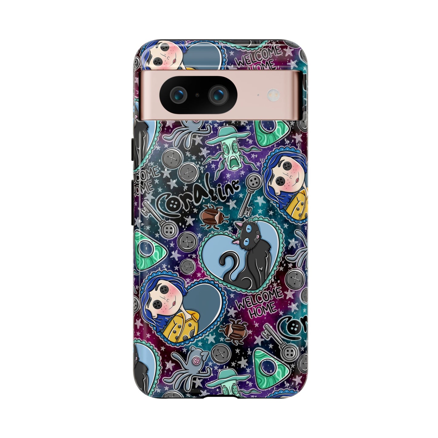 Button Girl Tough Phone Case | Shockproof | Samsung Case | Google Case |