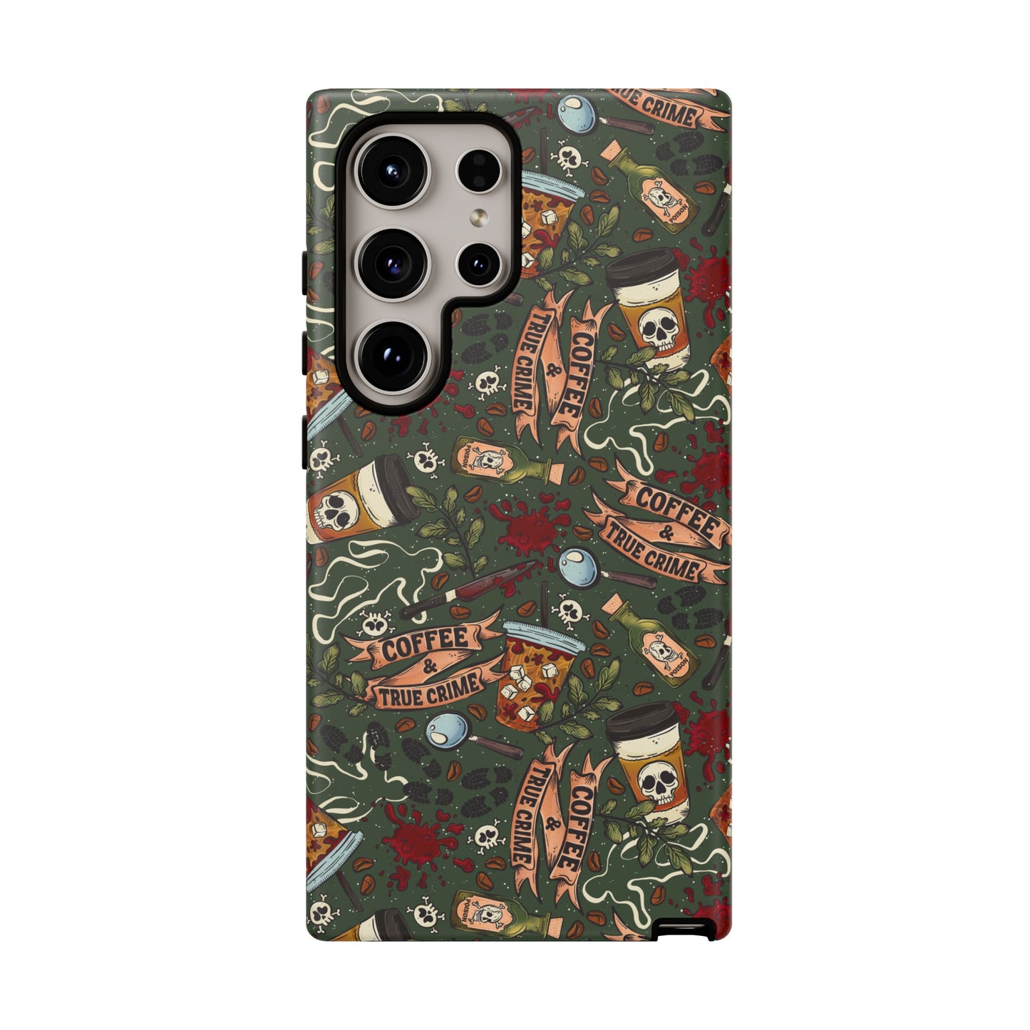Coffee & True Crime Tough Phone Case | Shockproof | Samsung Case | Google Case | Bookish