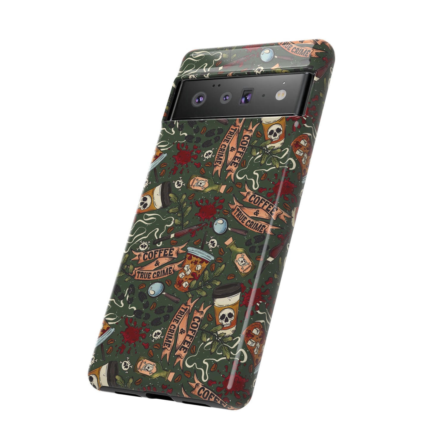 Coffee & True Crime Tough Phone Case | Shockproof | Samsung Case | Google Case | Bookish