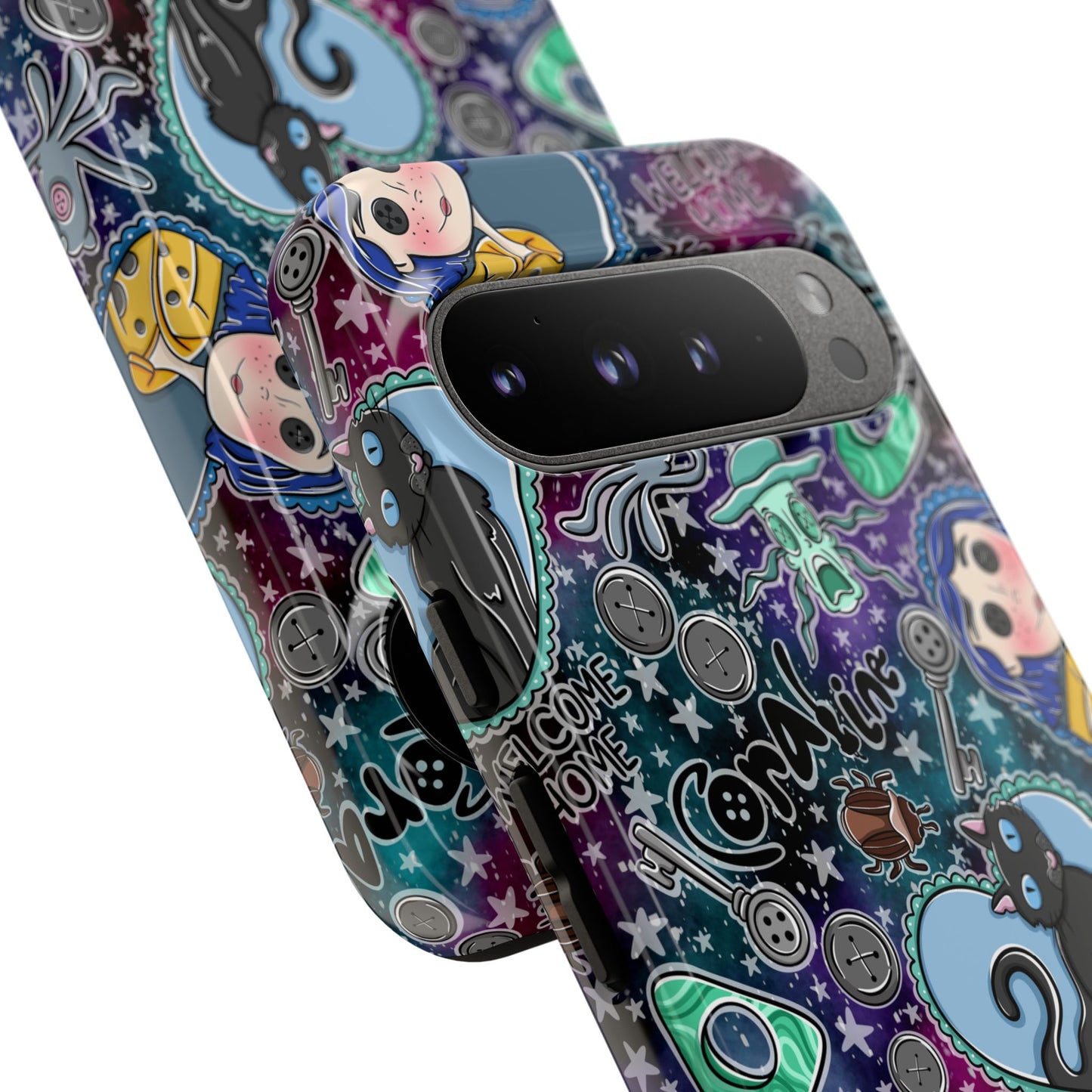 Button Girl Tough Phone Case | Shockproof | Samsung Case | Google Case |