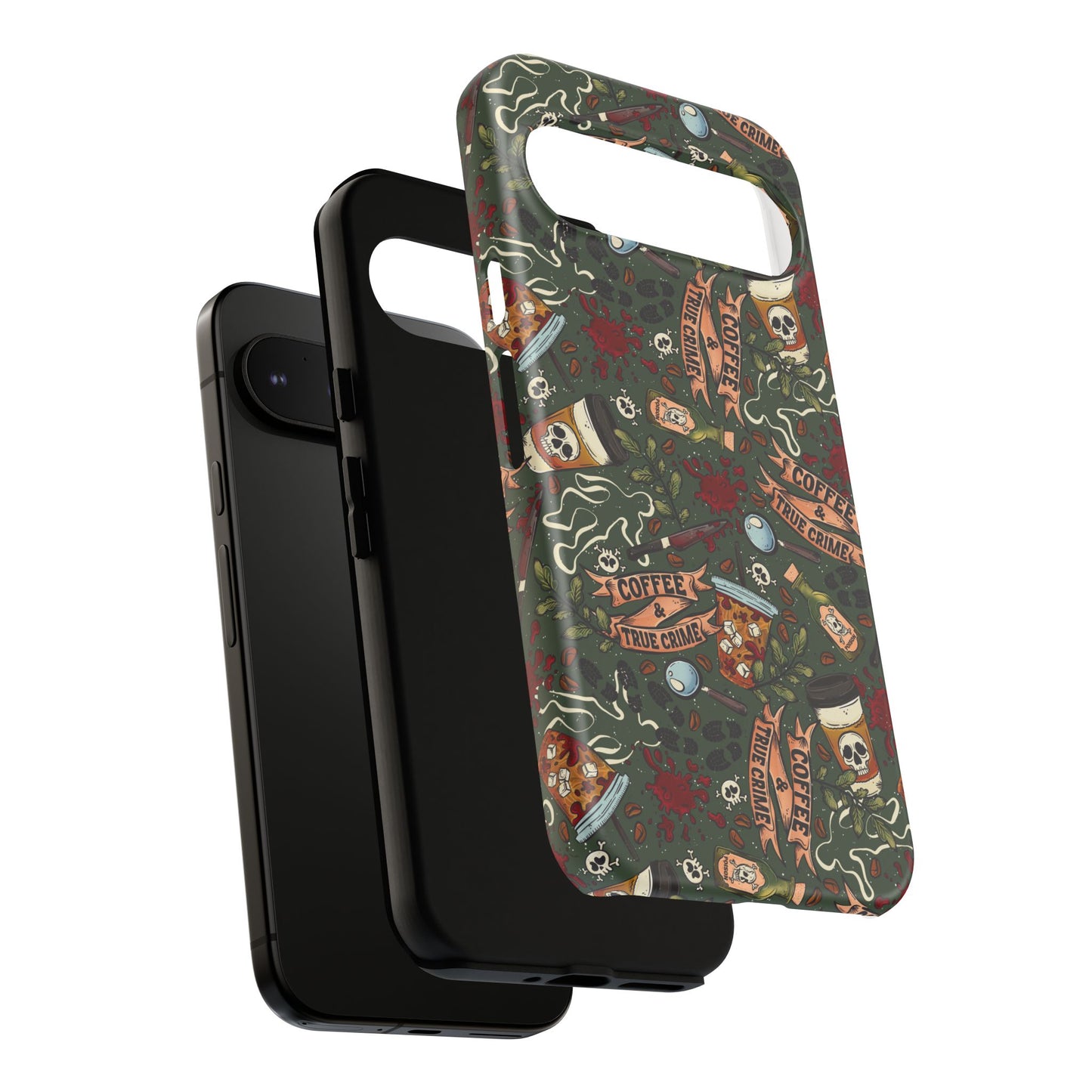 Coffee & True Crime Tough Phone Case | Shockproof | Samsung Case | Google Case | Bookish