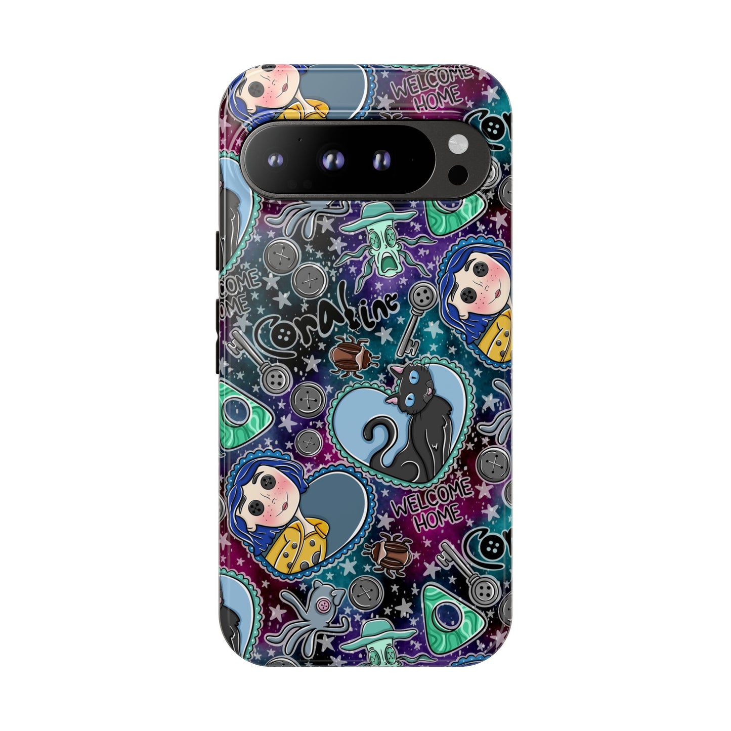 Button Girl Tough Phone Case | Shockproof | Samsung Case | Google Case |