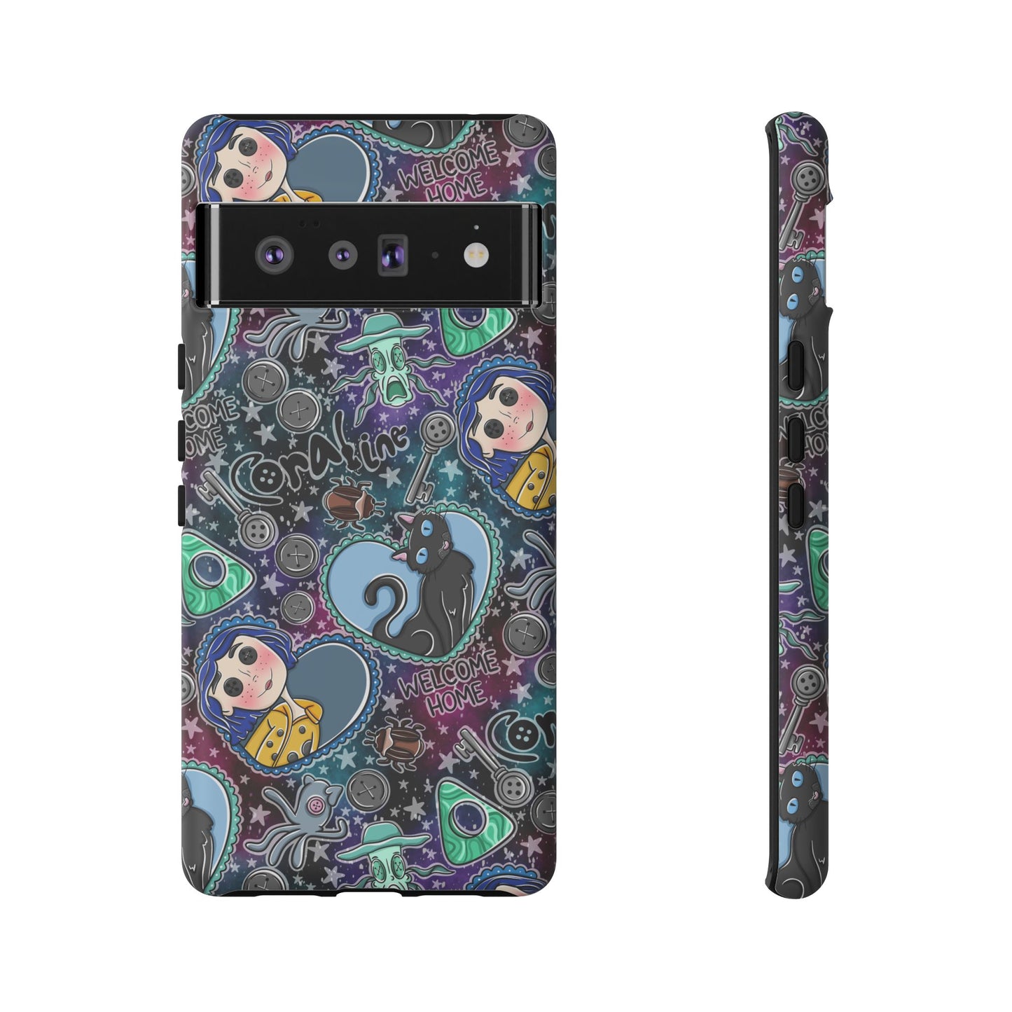 Button Girl Tough Phone Case | Shockproof | Samsung Case | Google Case |