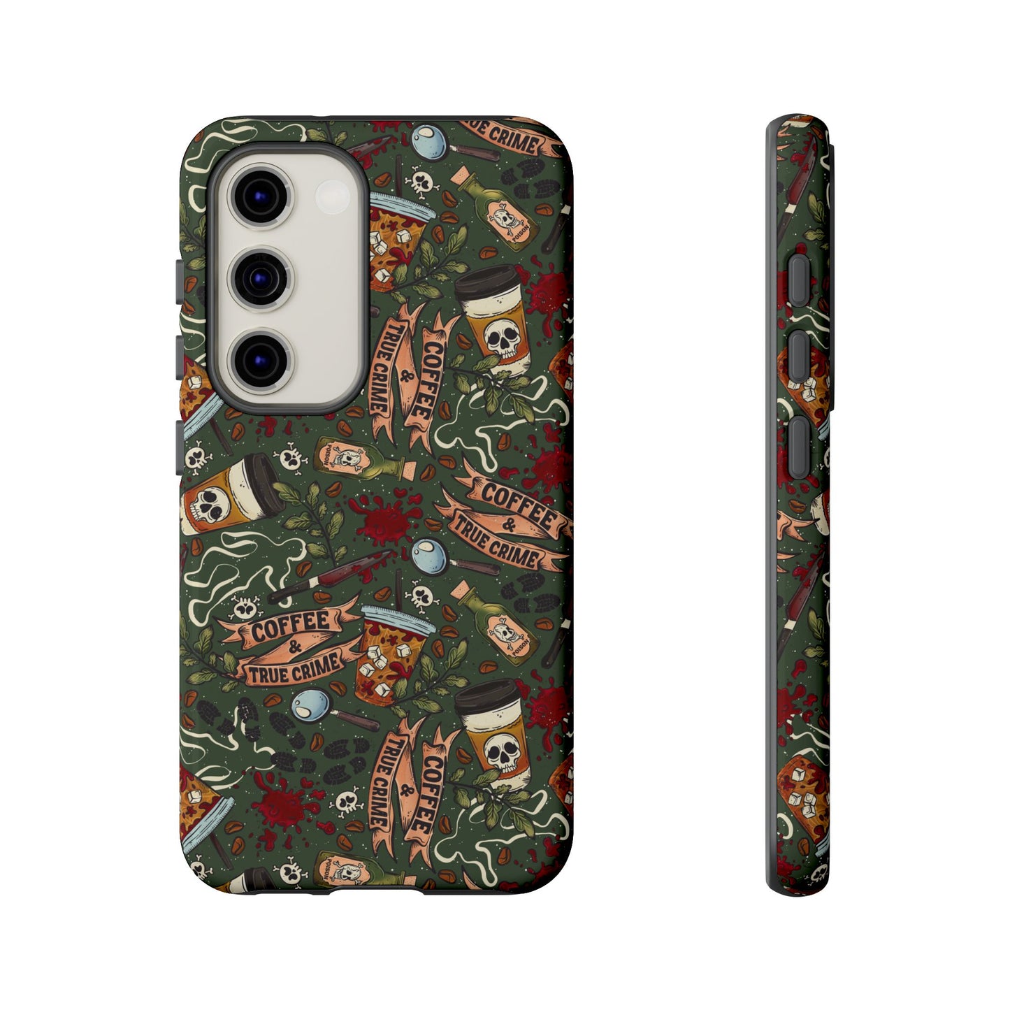 Coffee & True Crime Tough Phone Case | Shockproof | Samsung Case | Google Case | Bookish