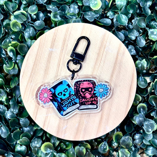 Lights Out, Caught Up Acrylic Keychain