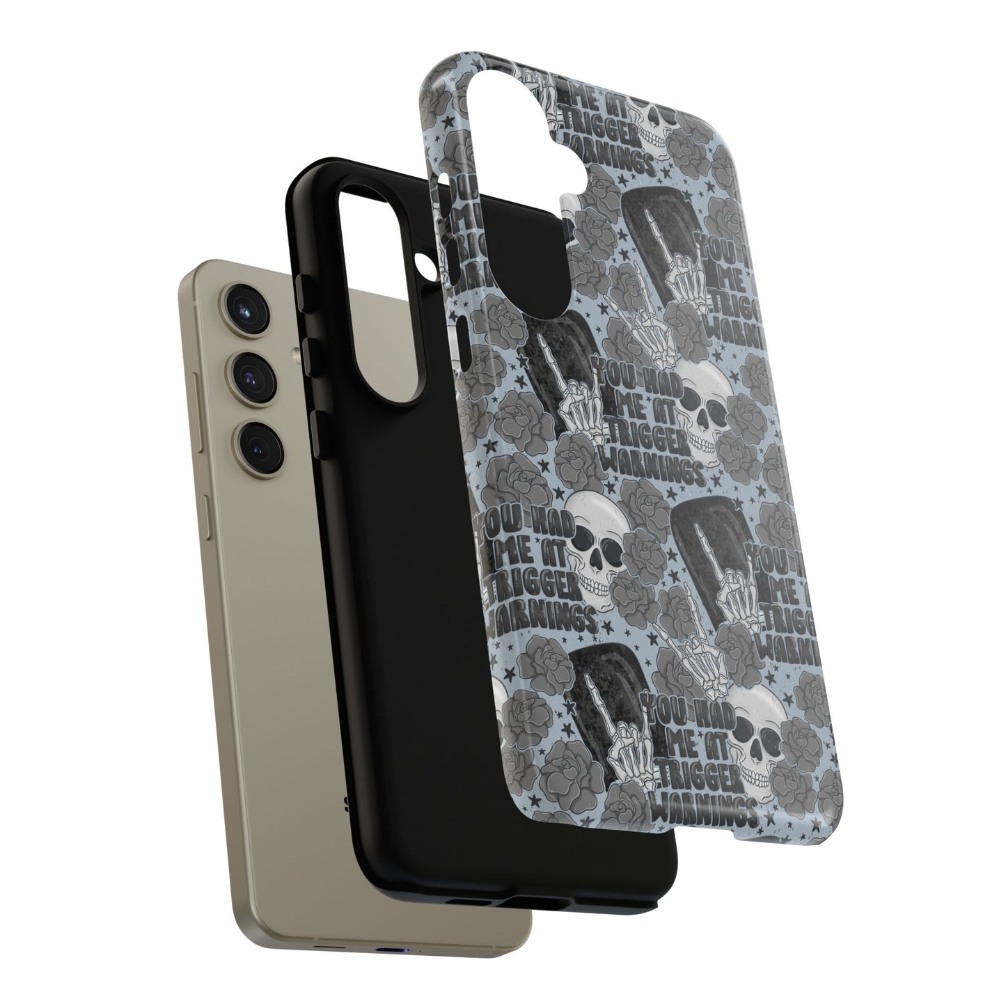 Trigger Warning Tough Phone Case | Shockproof | Samsung Case | Google Case | Bookish