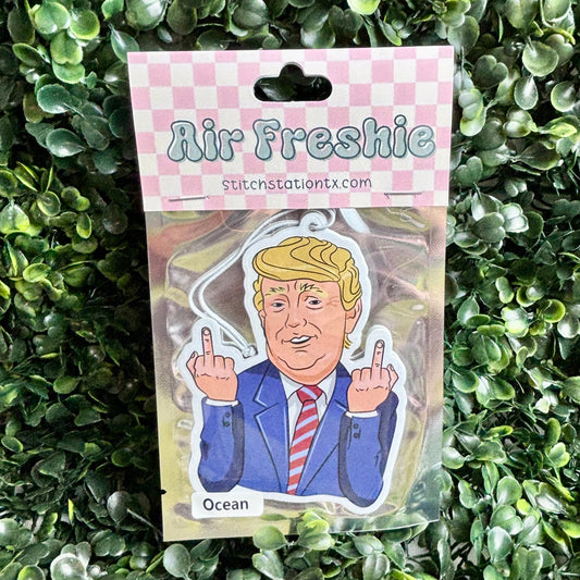 Trump Holding Up Middle Fingers Air Freshie