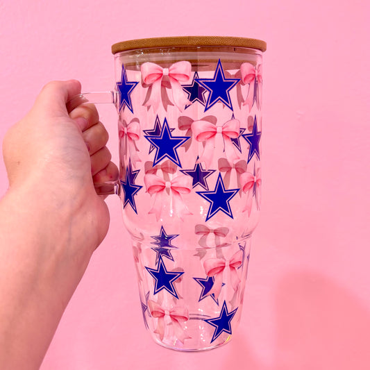 Coquette Cowboys 32oz Glass Tumbler