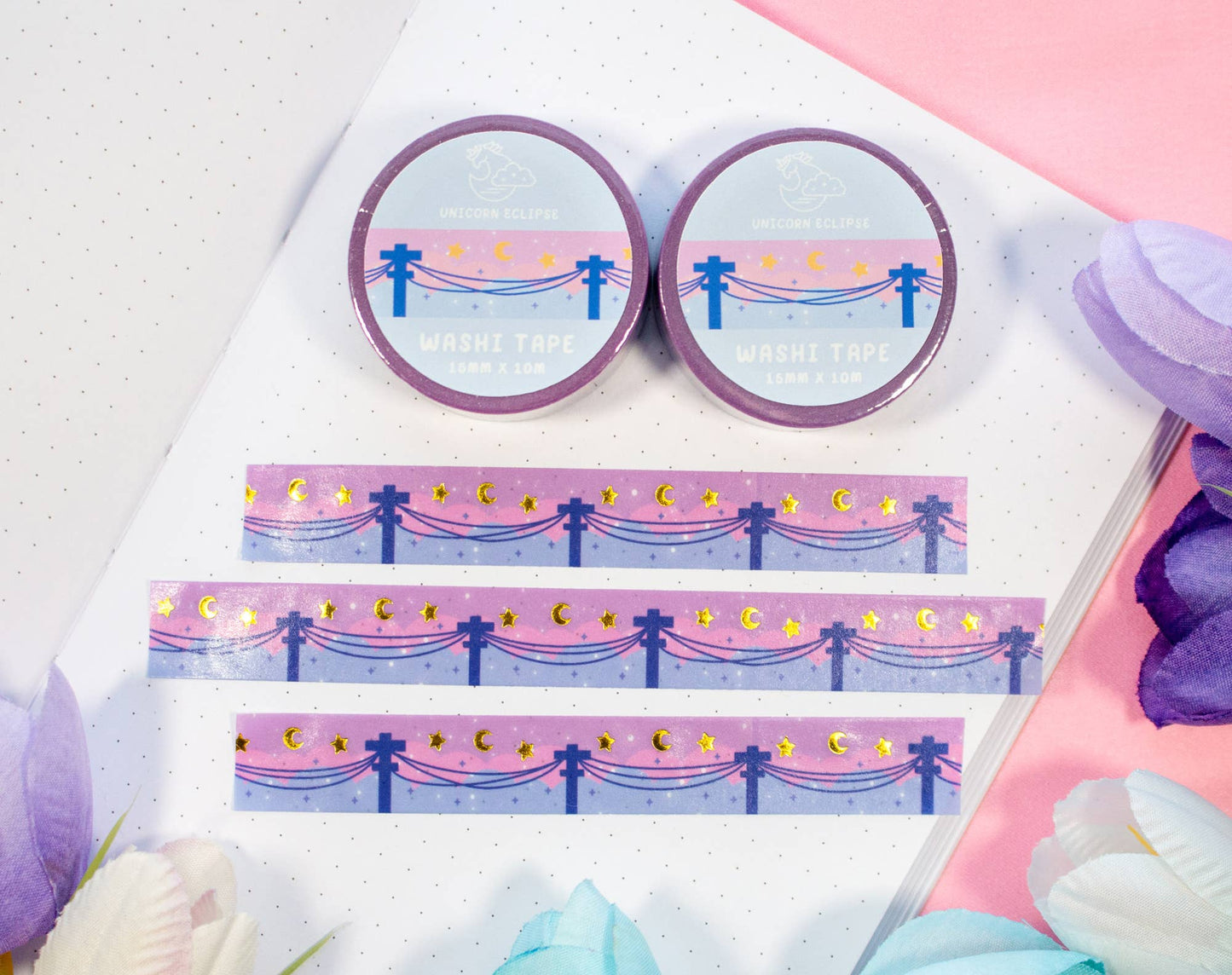 Powerlines Gold Foil Washi Tape