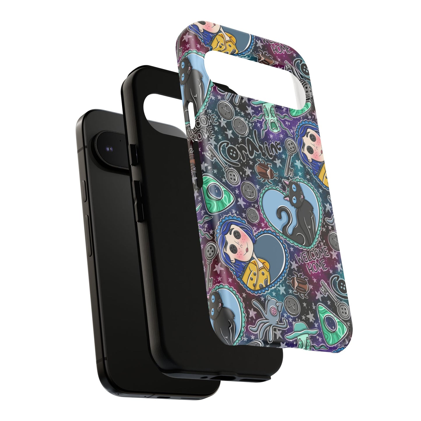 Button Girl Tough Phone Case | Shockproof | Samsung Case | Google Case |