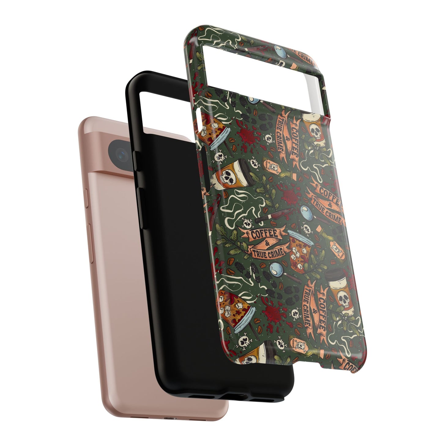 Coffee & True Crime Tough Phone Case | Shockproof | Samsung Case | Google Case | Bookish