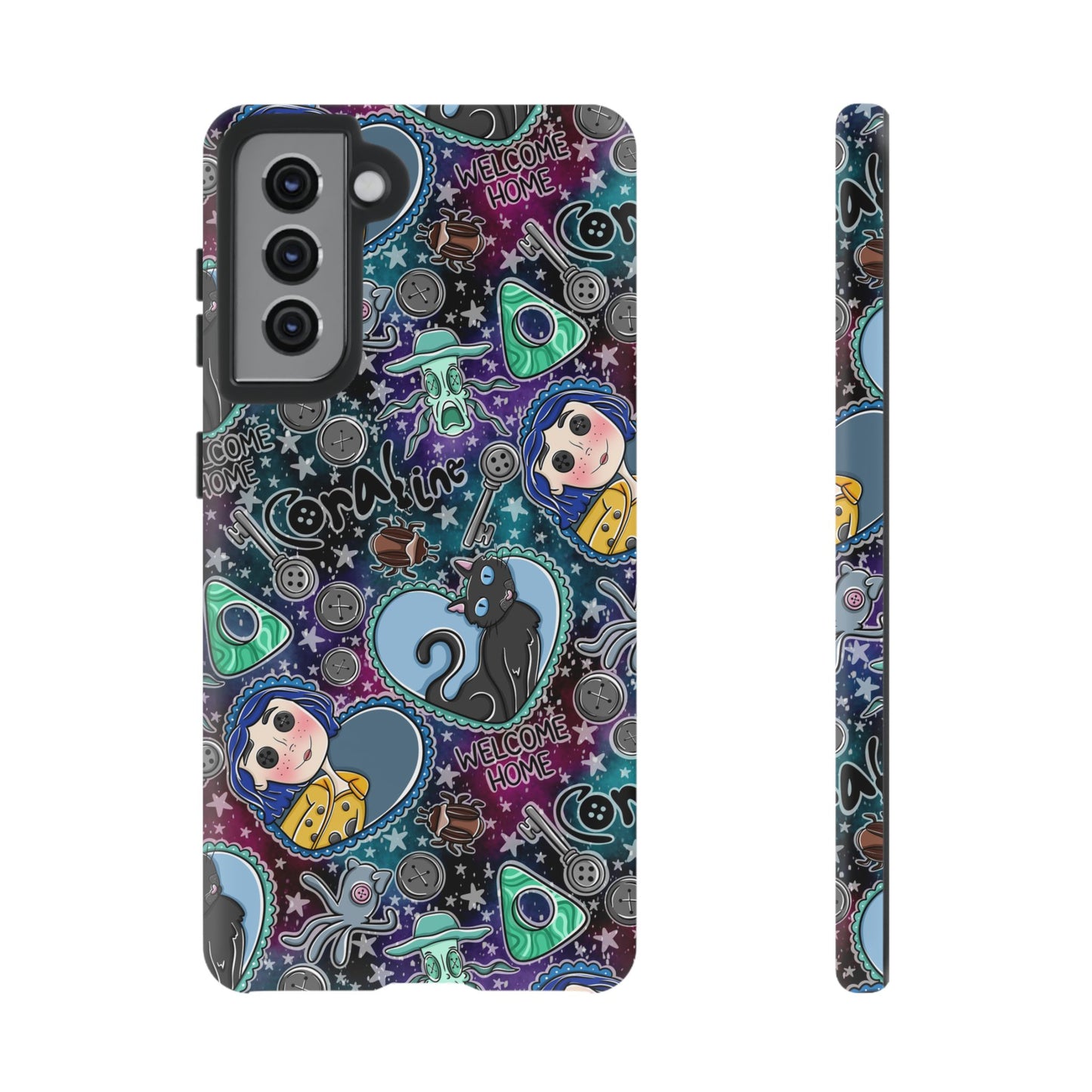 Button Girl Tough Phone Case | Shockproof | Samsung Case | Google Case |
