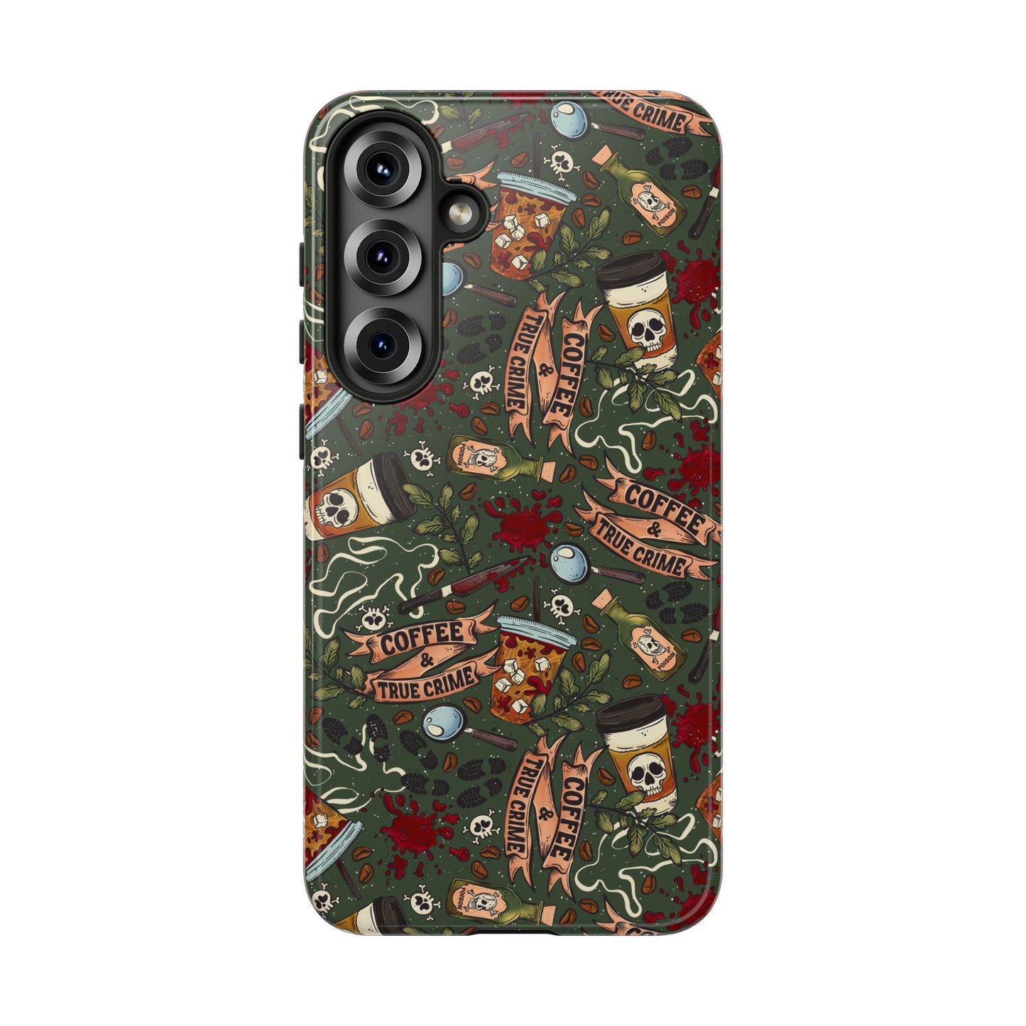 Coffee & True Crime Tough Phone Case | Shockproof | Samsung Case | Google Case | Bookish
