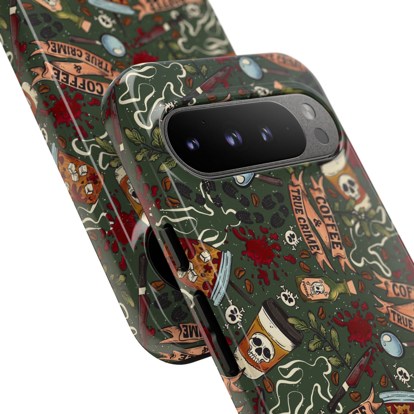 Coffee & True Crime Tough Phone Case | Shockproof | Samsung Case | Google Case | Bookish